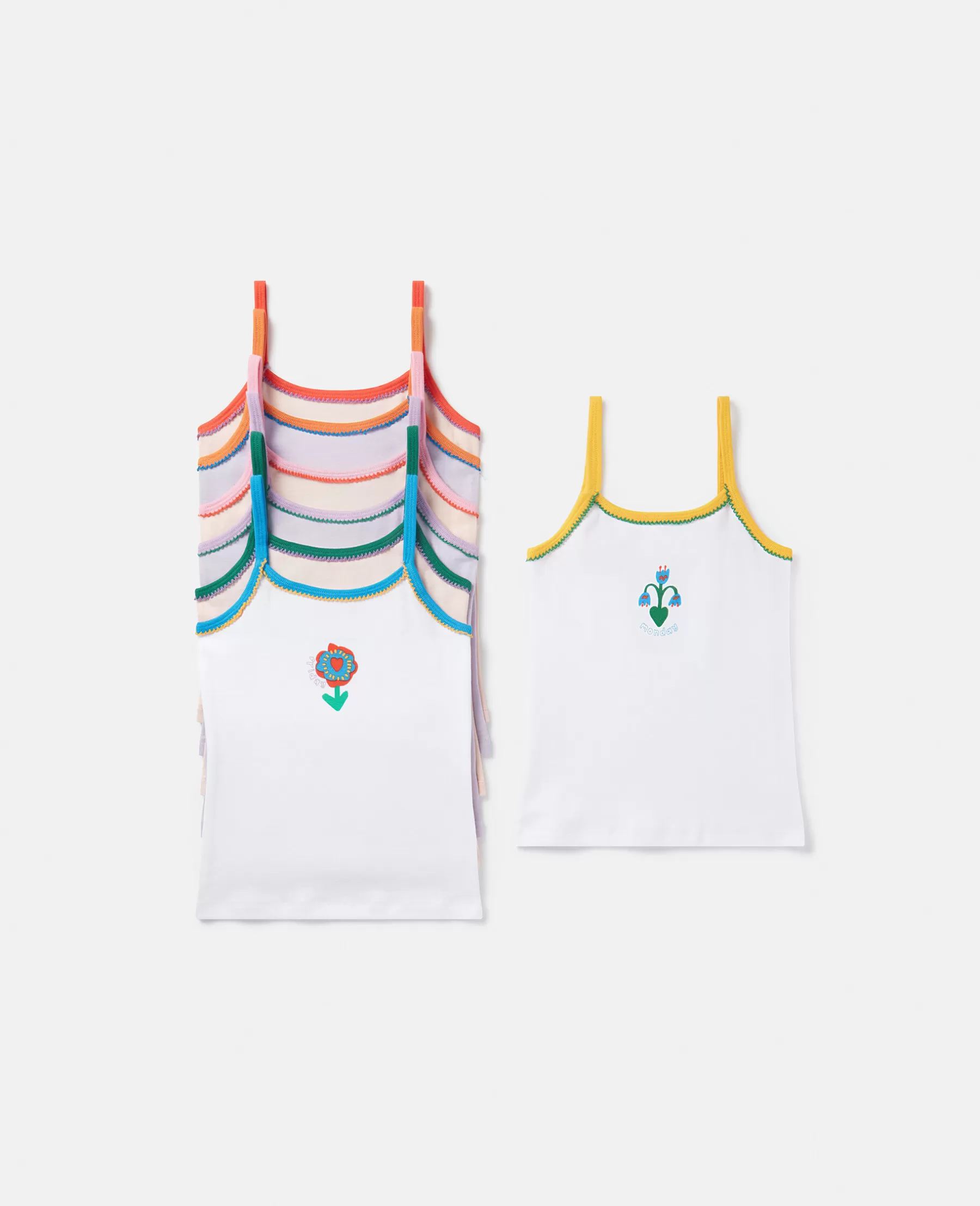 Stella McCartney 7 Pack Of Flower Print Days Of The Week Vests Cheap