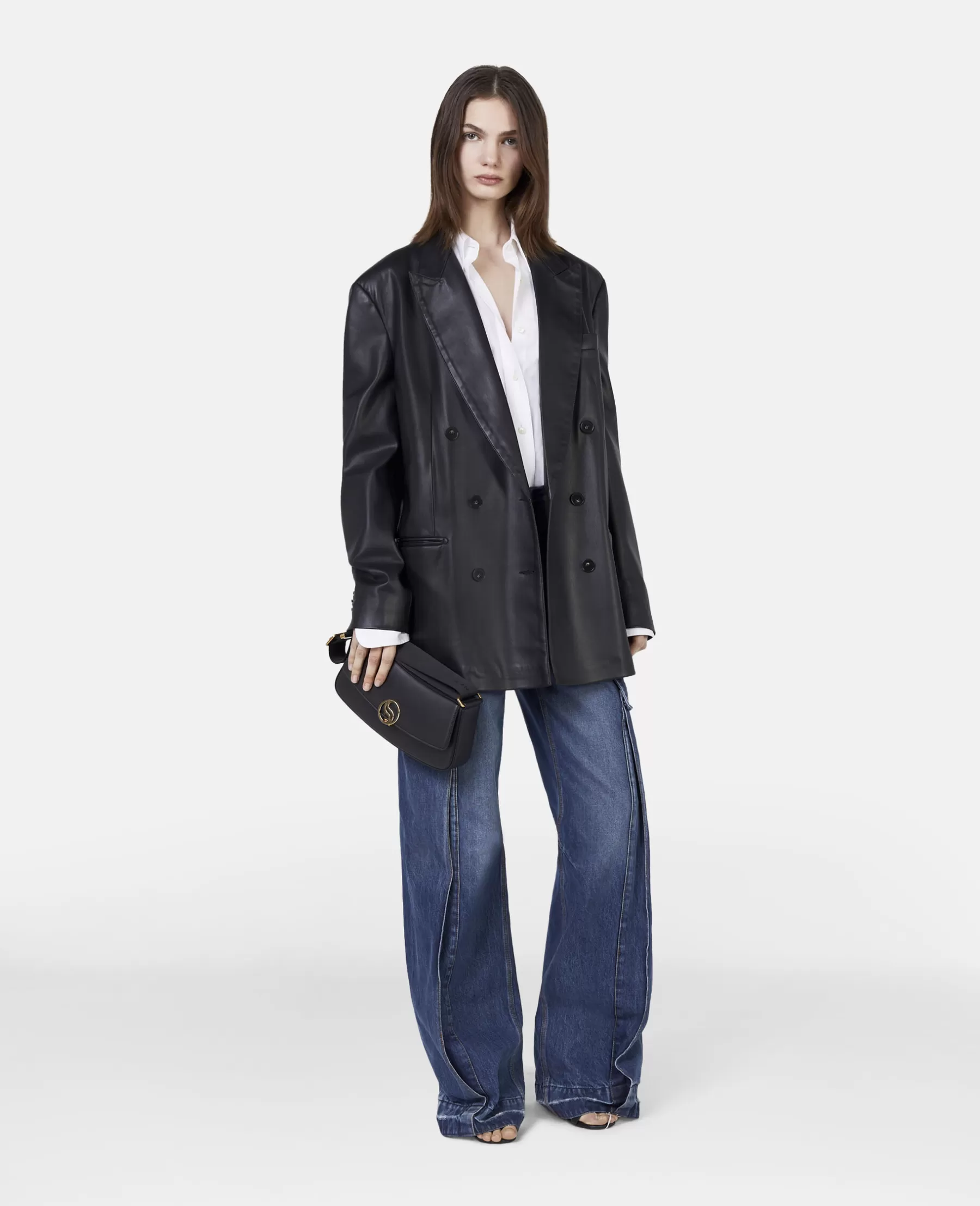 Stella McCartney Alter Mat Oversized Double-Breasted Blazer Cheap