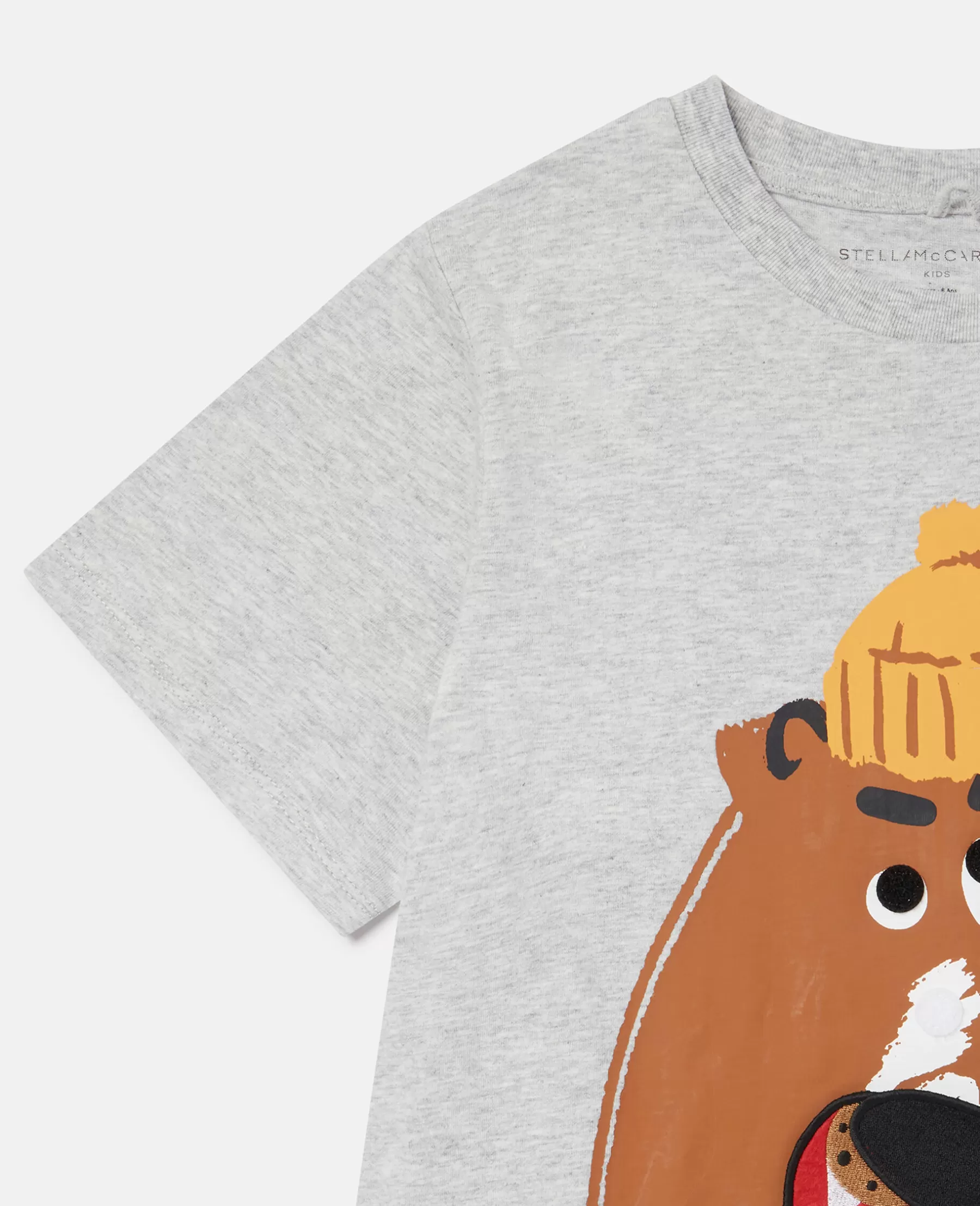 Stella McCartney Angry Bear T-Shirt With Velcro Worm Fashion