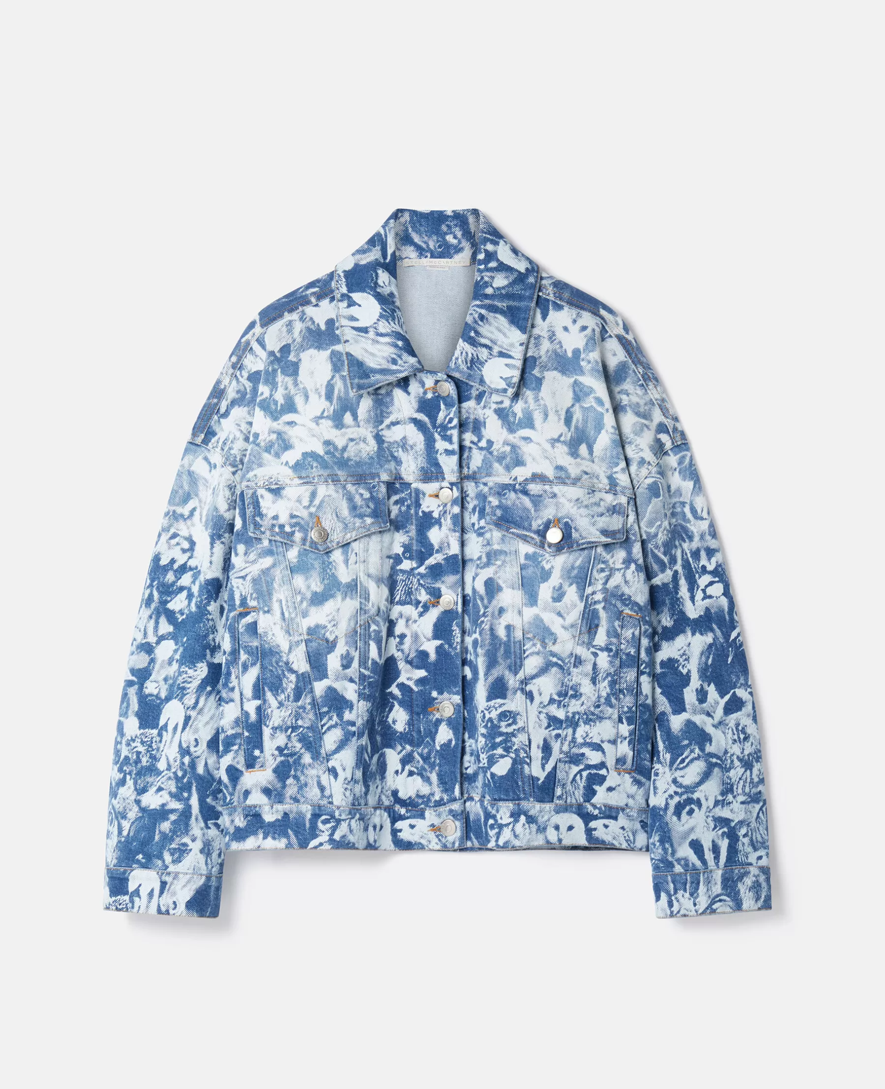 Stella McCartney Animal Forest Print Denim Jacket Fashion