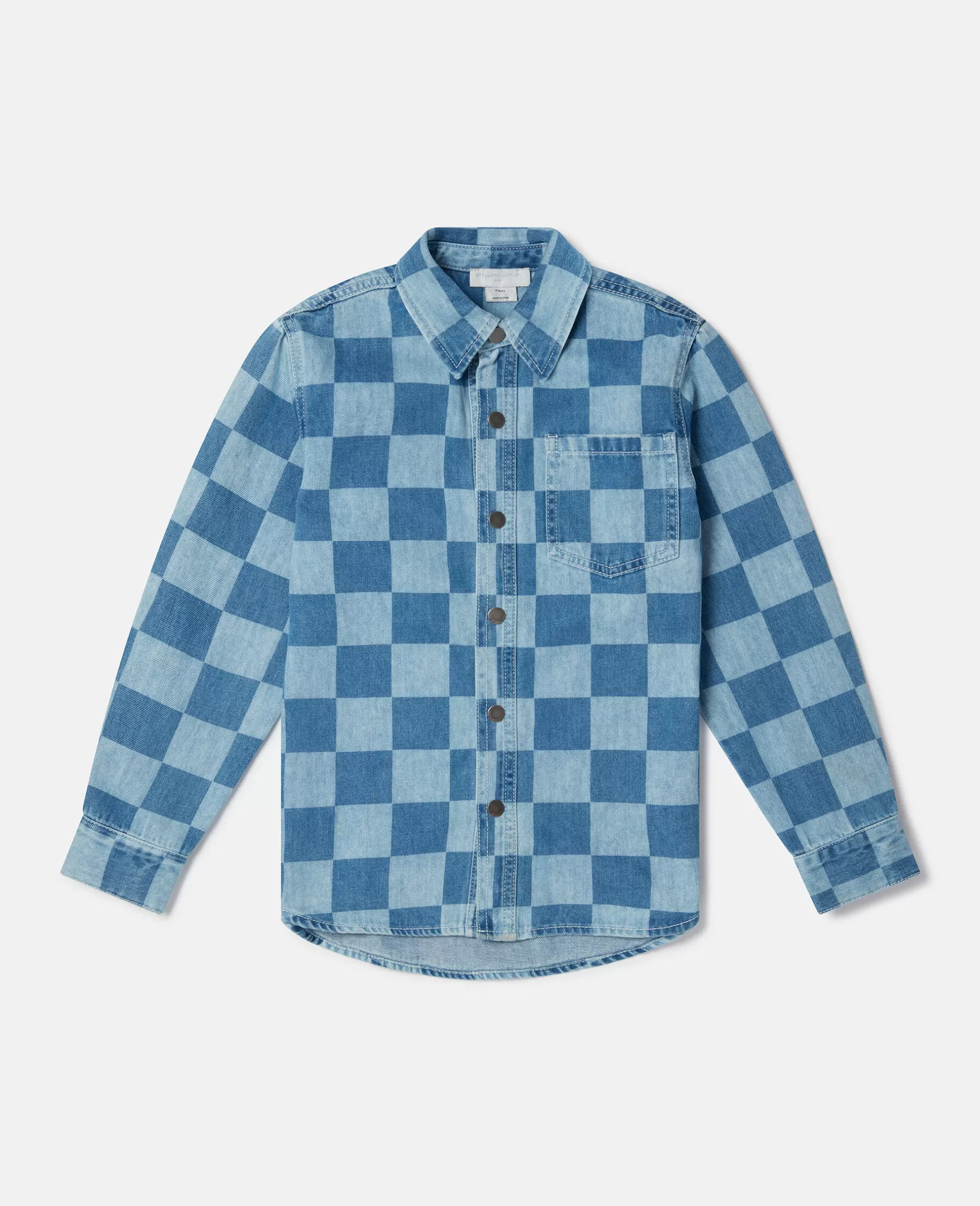 Stella McCartney Checkerboard Print Denim Shirt Outlet