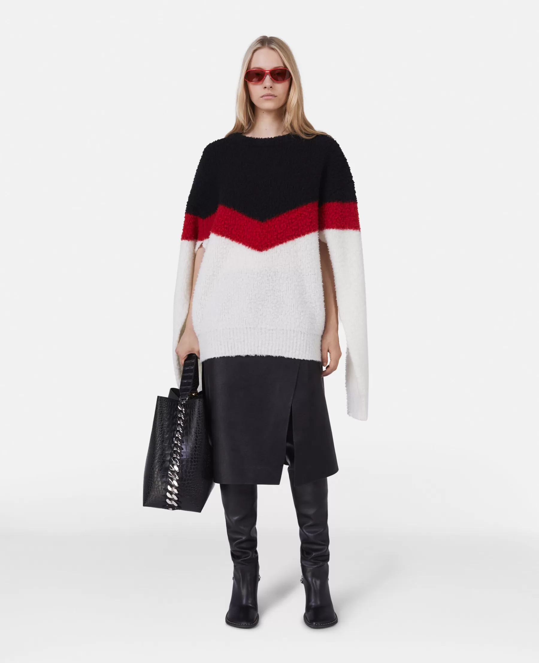 Stella McCartney Chevron Stripe Cape Jumper Best Sale