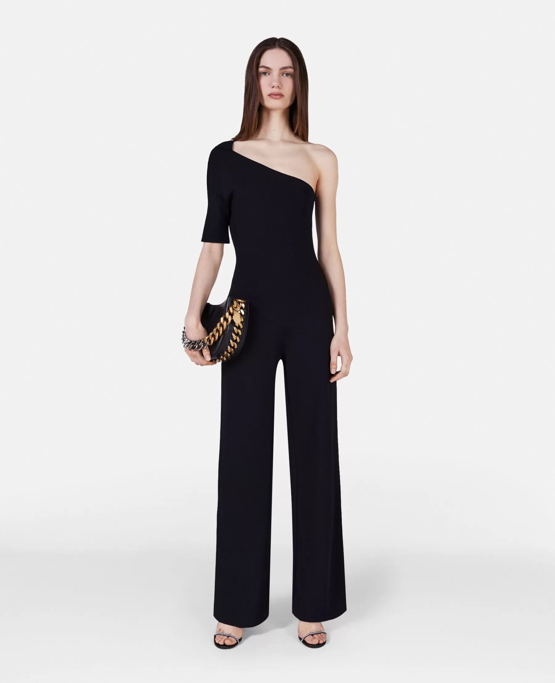 Stella McCartney Compact Knit One-Shoulder Jumpsuit Cheap