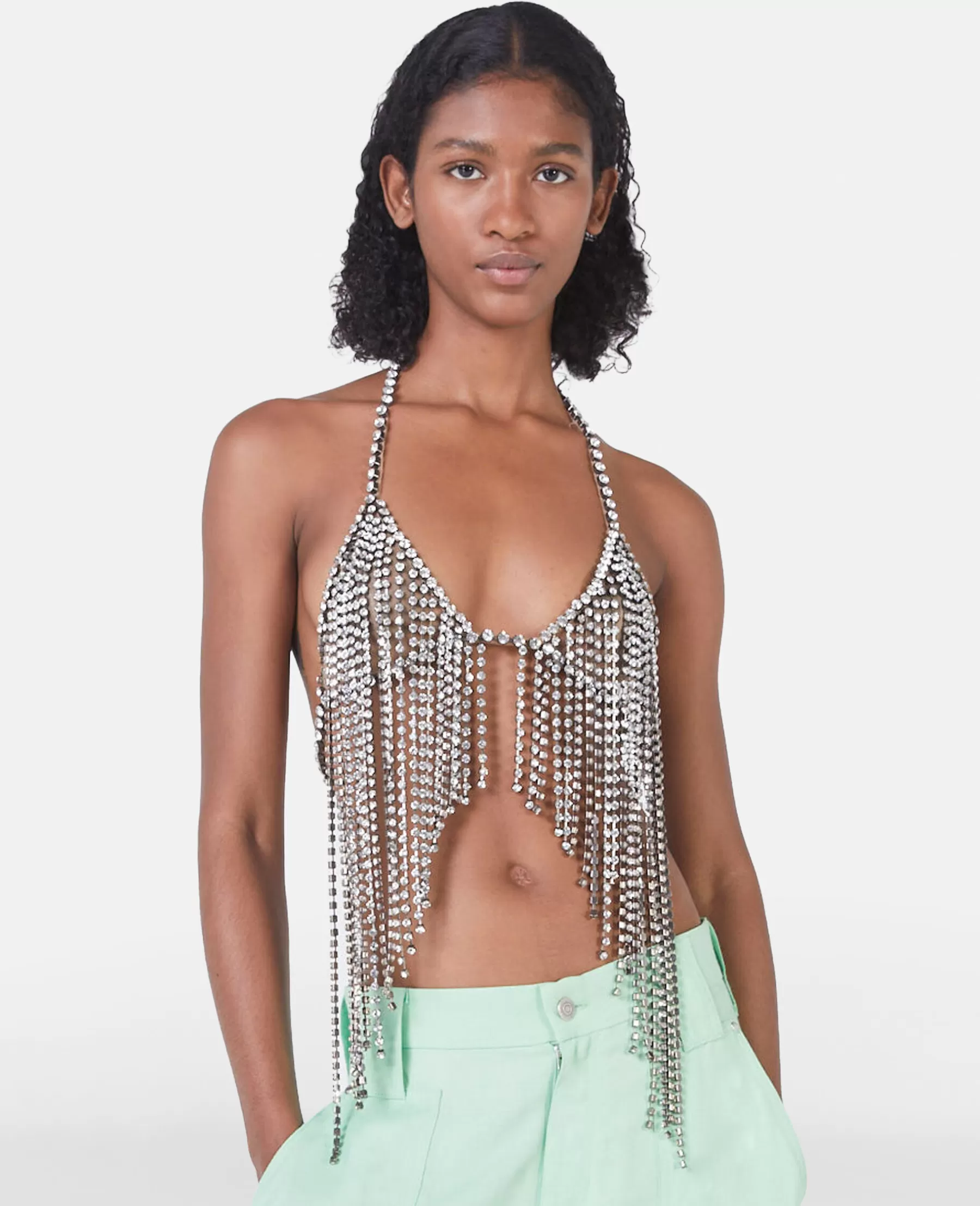 Stella McCartney Crystal Fringed Bra Store