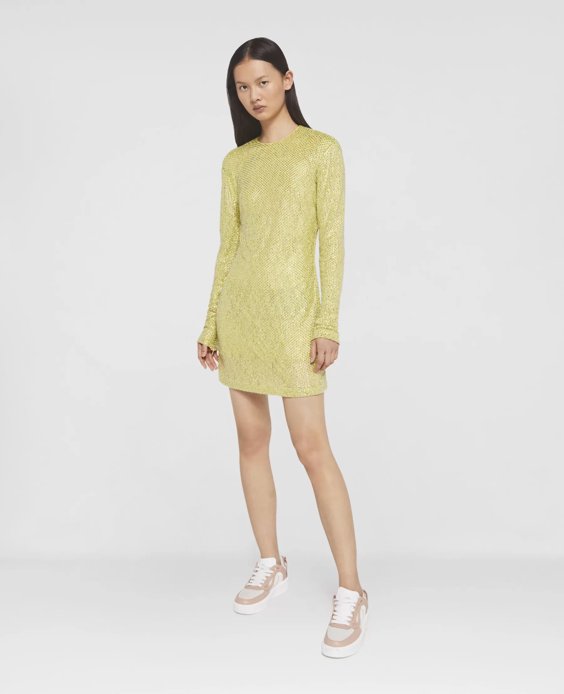 Stella McCartney Crystal Lace Long-Sleeved Mini Dress Discount