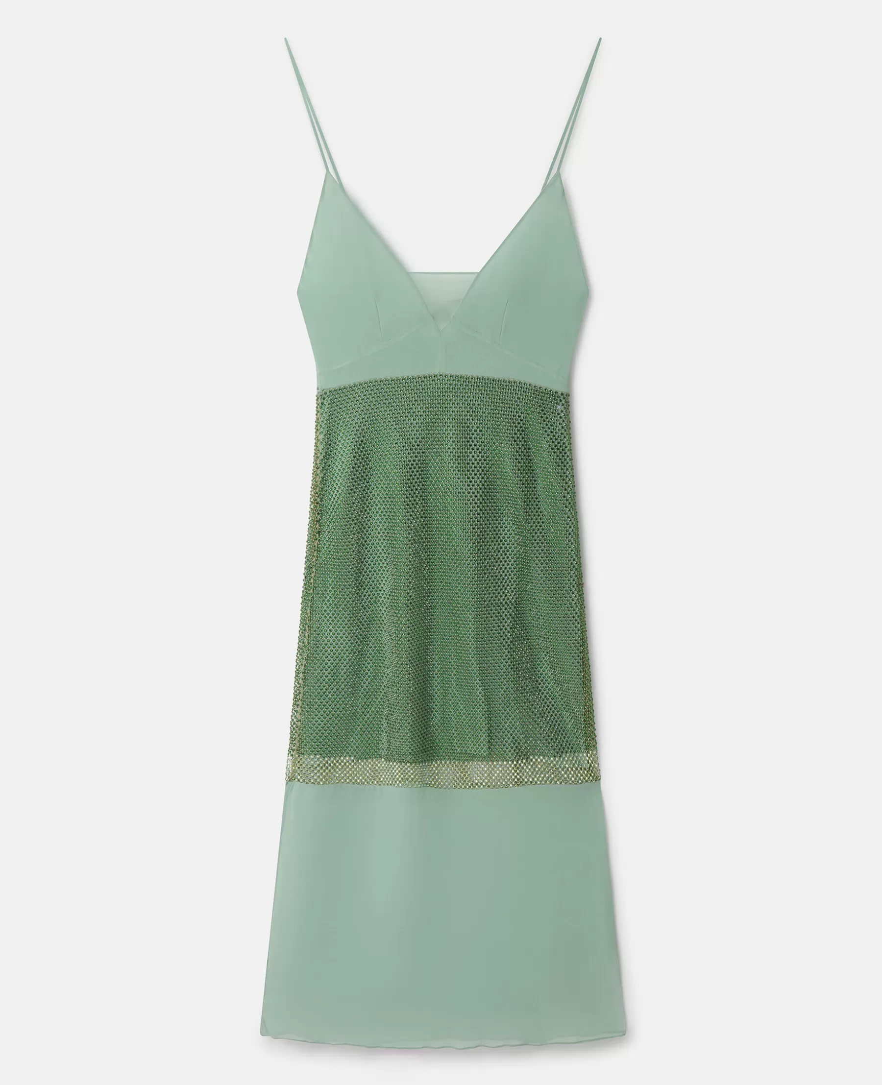 Stella McCartney Crystal Panel Satin Slip Dress Shop