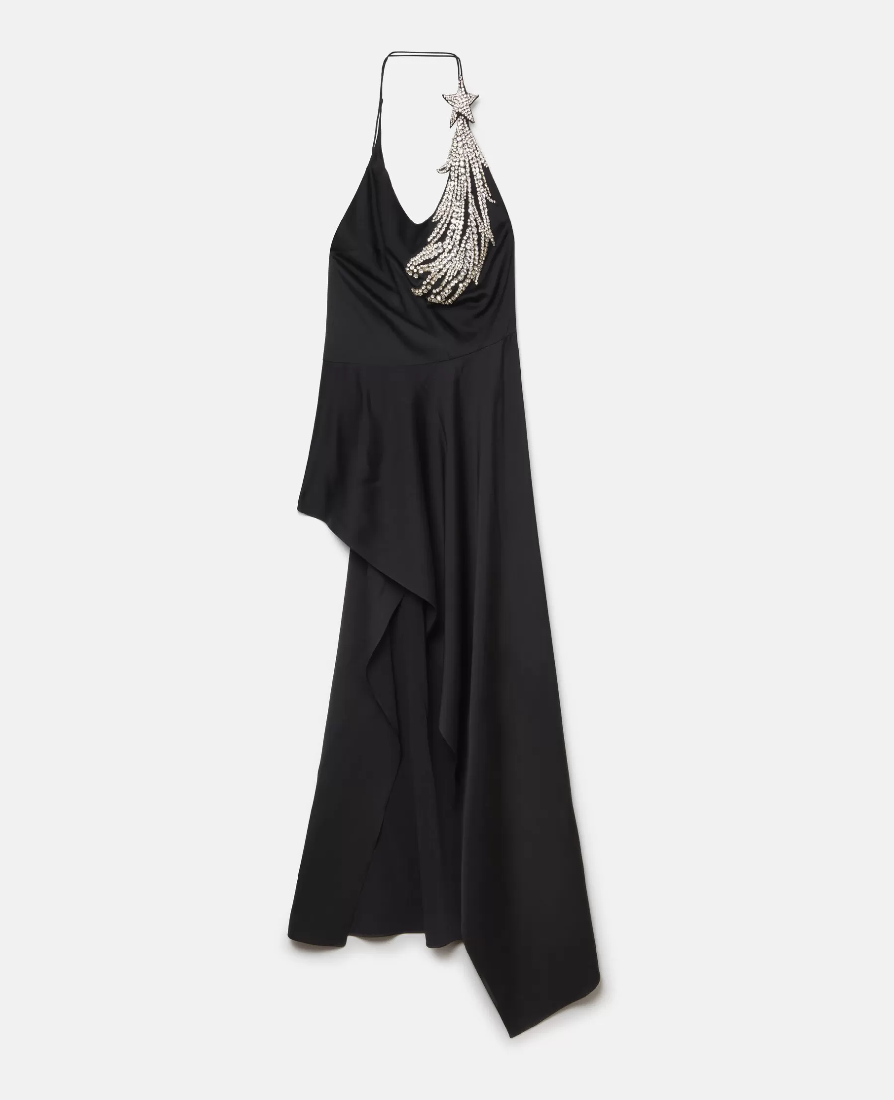 Stella McCartney Crystal Strass Star Asymmetric Midi Dress Clearance