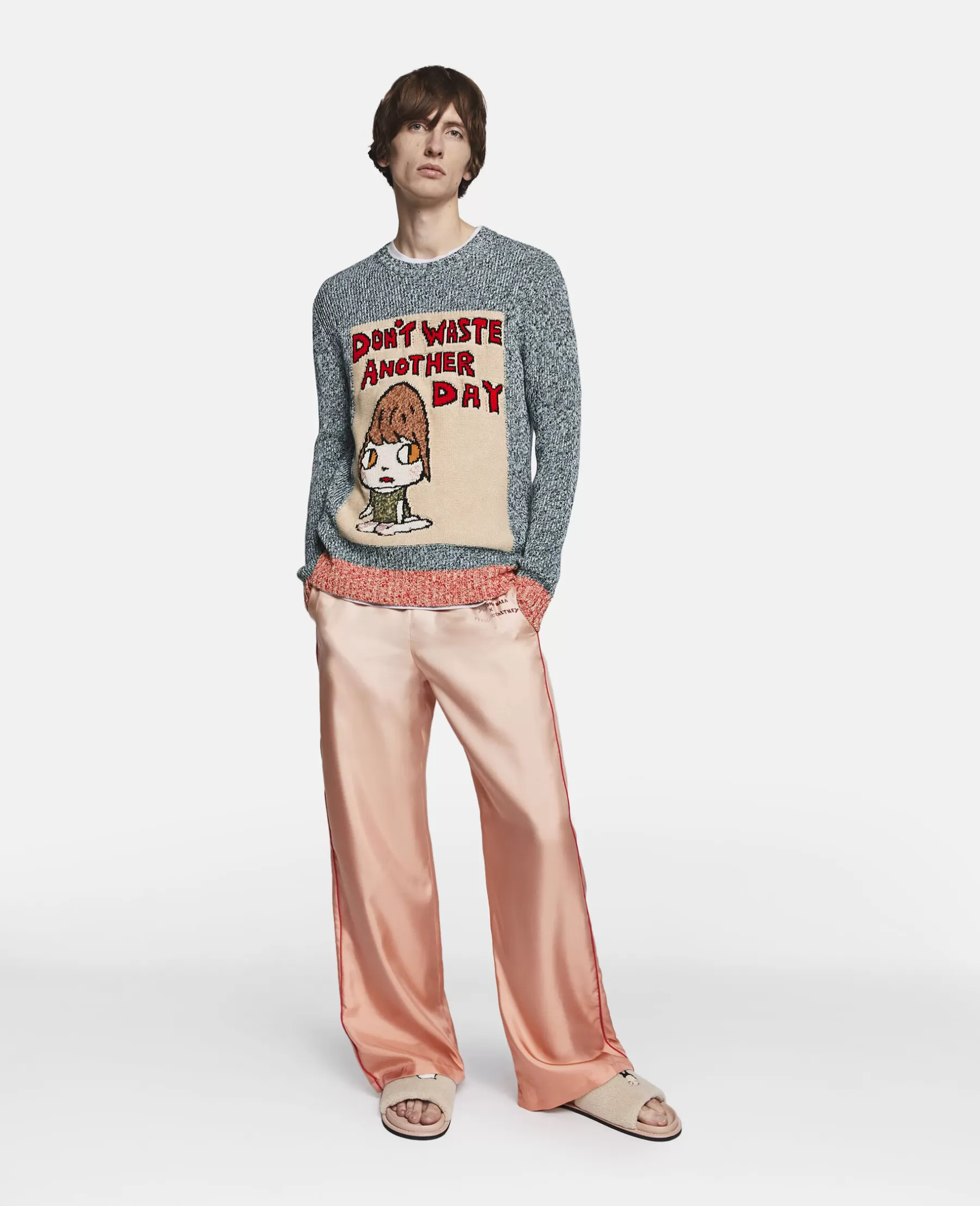 Stella McCartney Don'T Waste Another Day' Slogan Cotton Knit Jumper Online