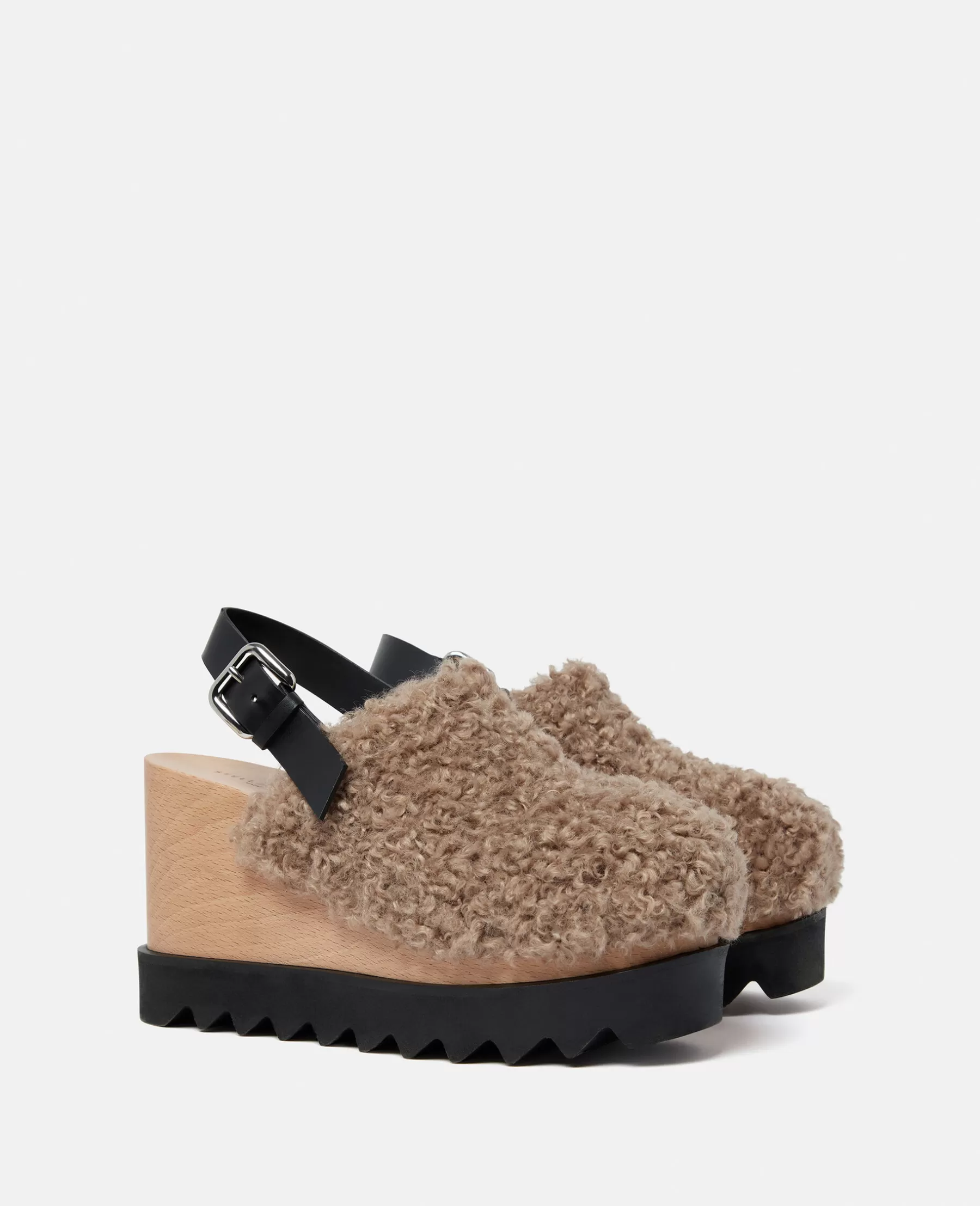 Stella McCartney Elyse Teddy Slingback Platform Clogs Best