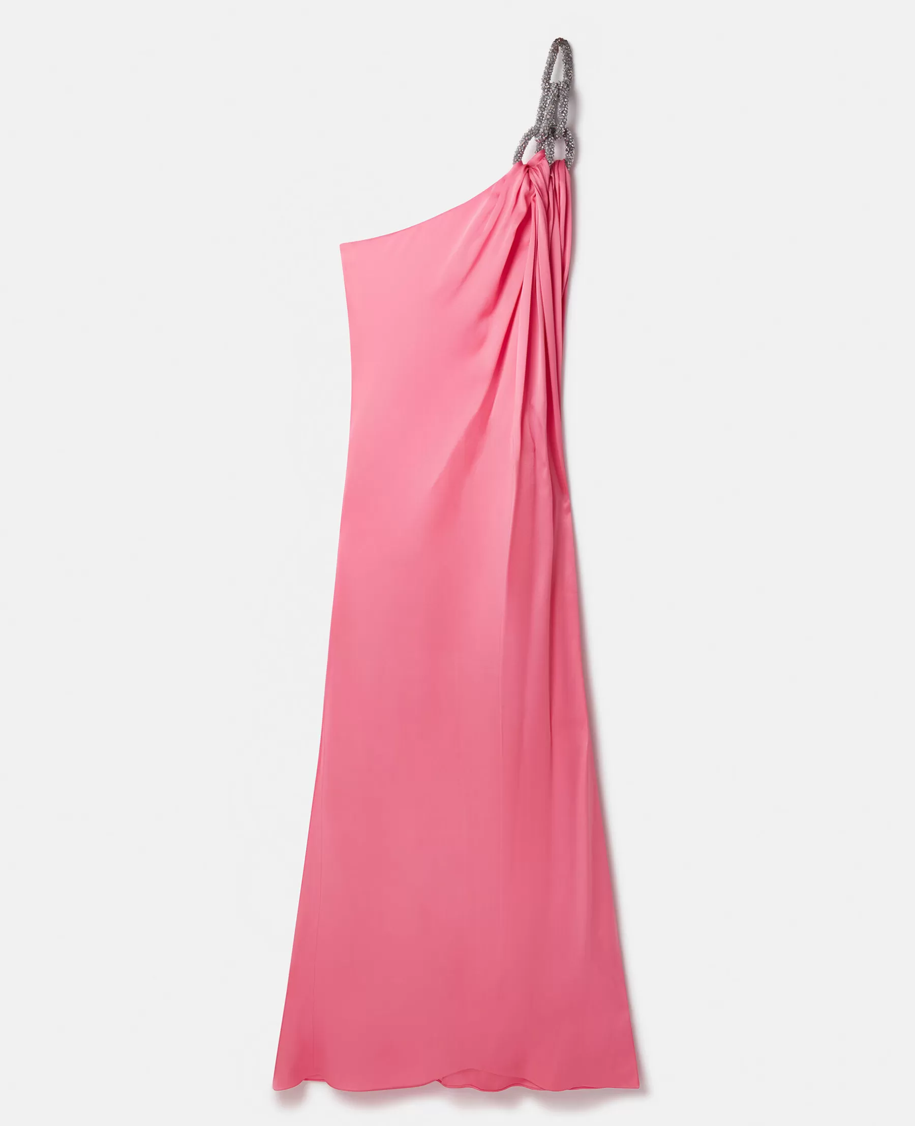 Stella McCartney Falabella Crystal Chain Double Satin One-Shoulder Gown Best Sale