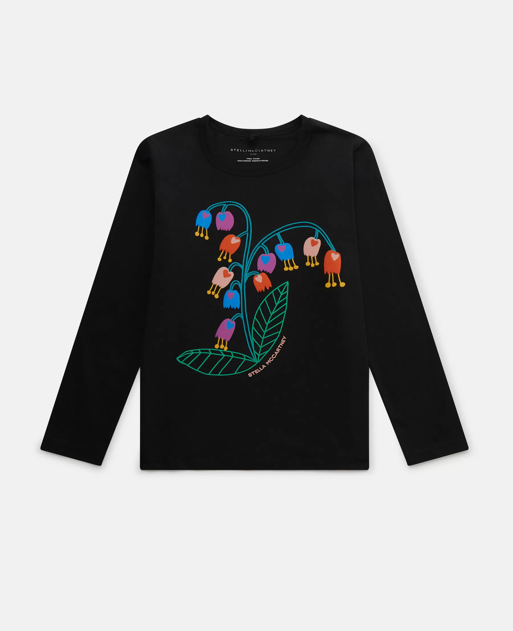 Stella McCartney Flower Embroidery Long Sleeve T-Shirt Clearance