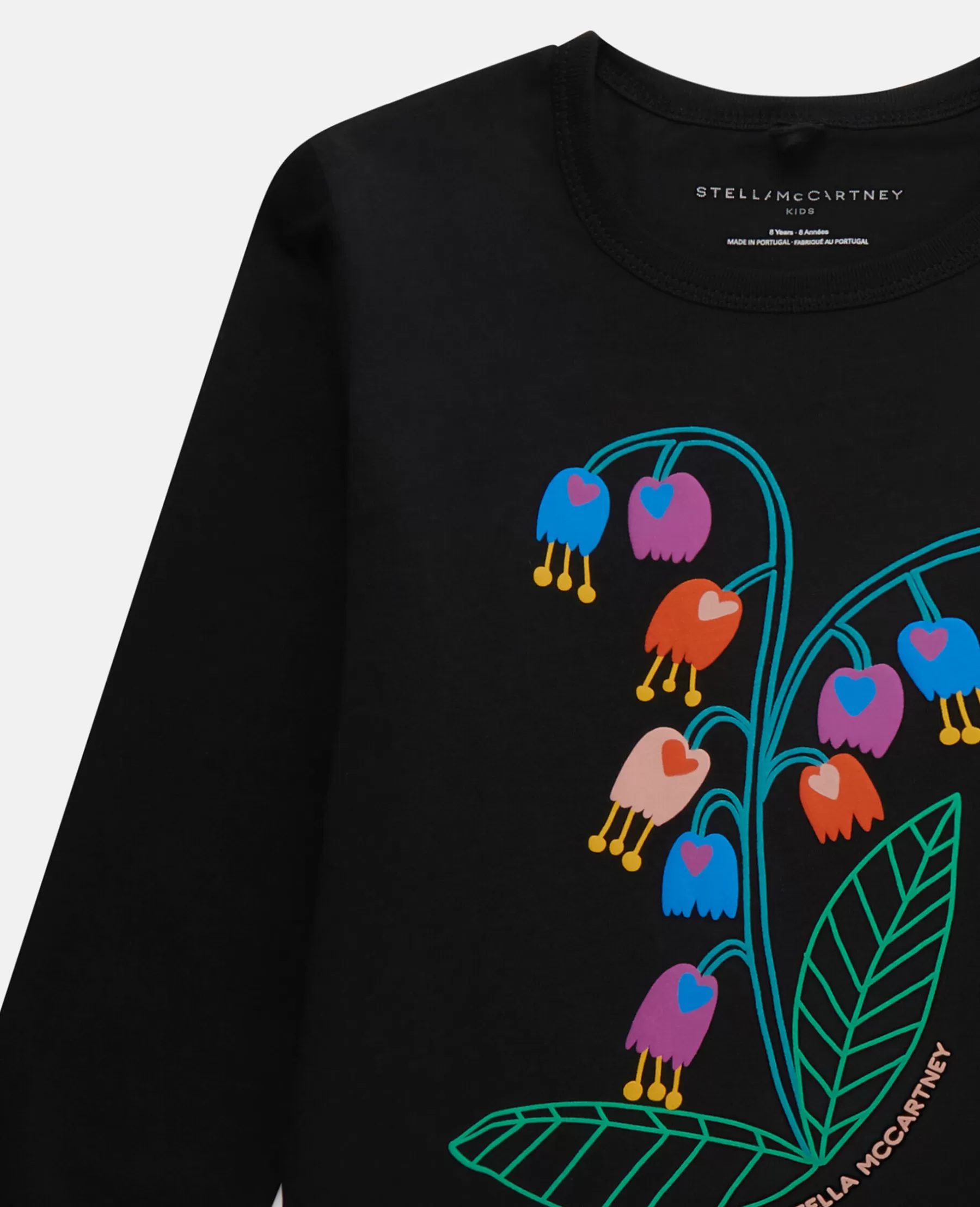 Stella McCartney Flower Embroidery Long Sleeve T-Shirt Clearance