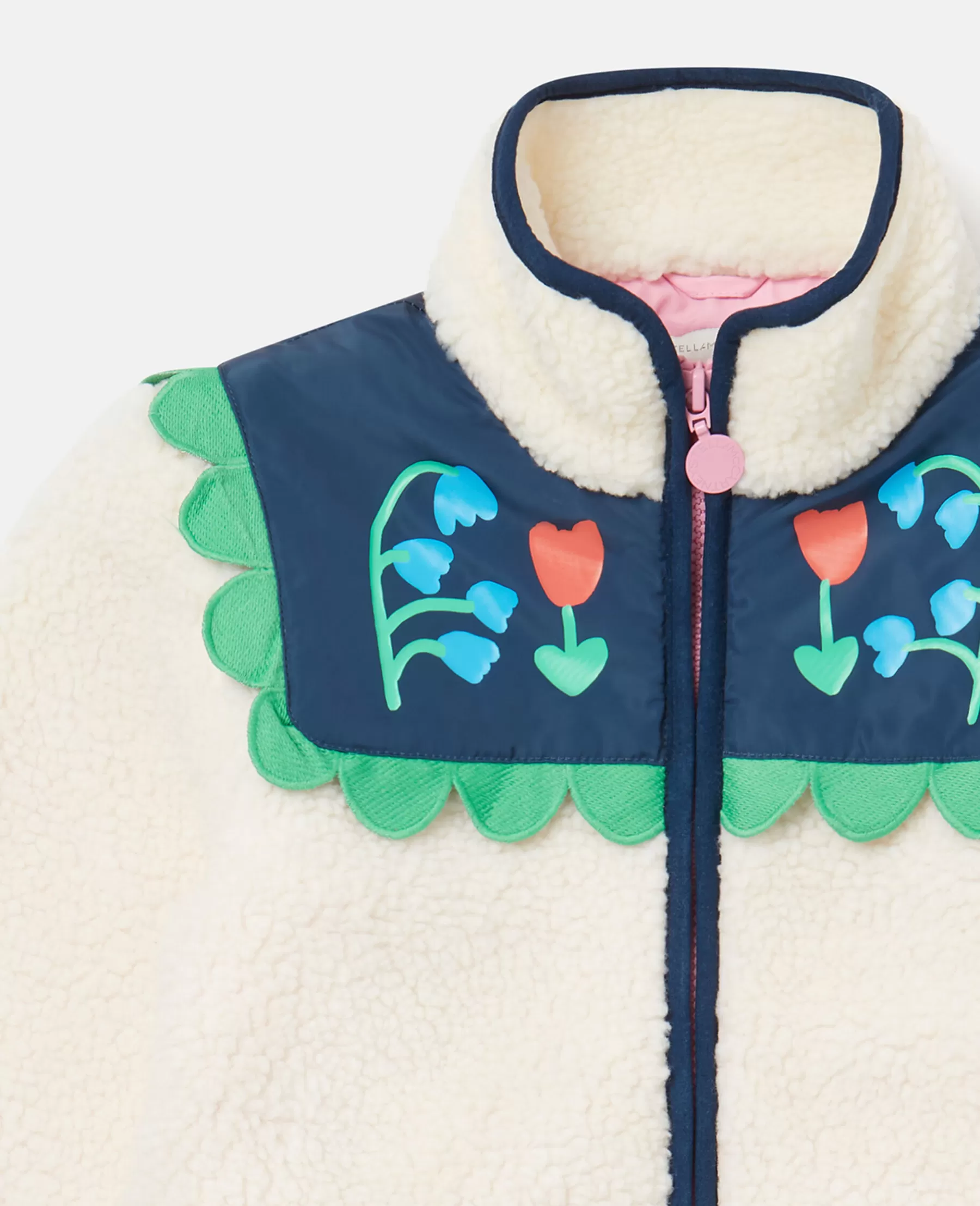 Stella McCartney Folk Flower Embroidery Fleece Jacket Best