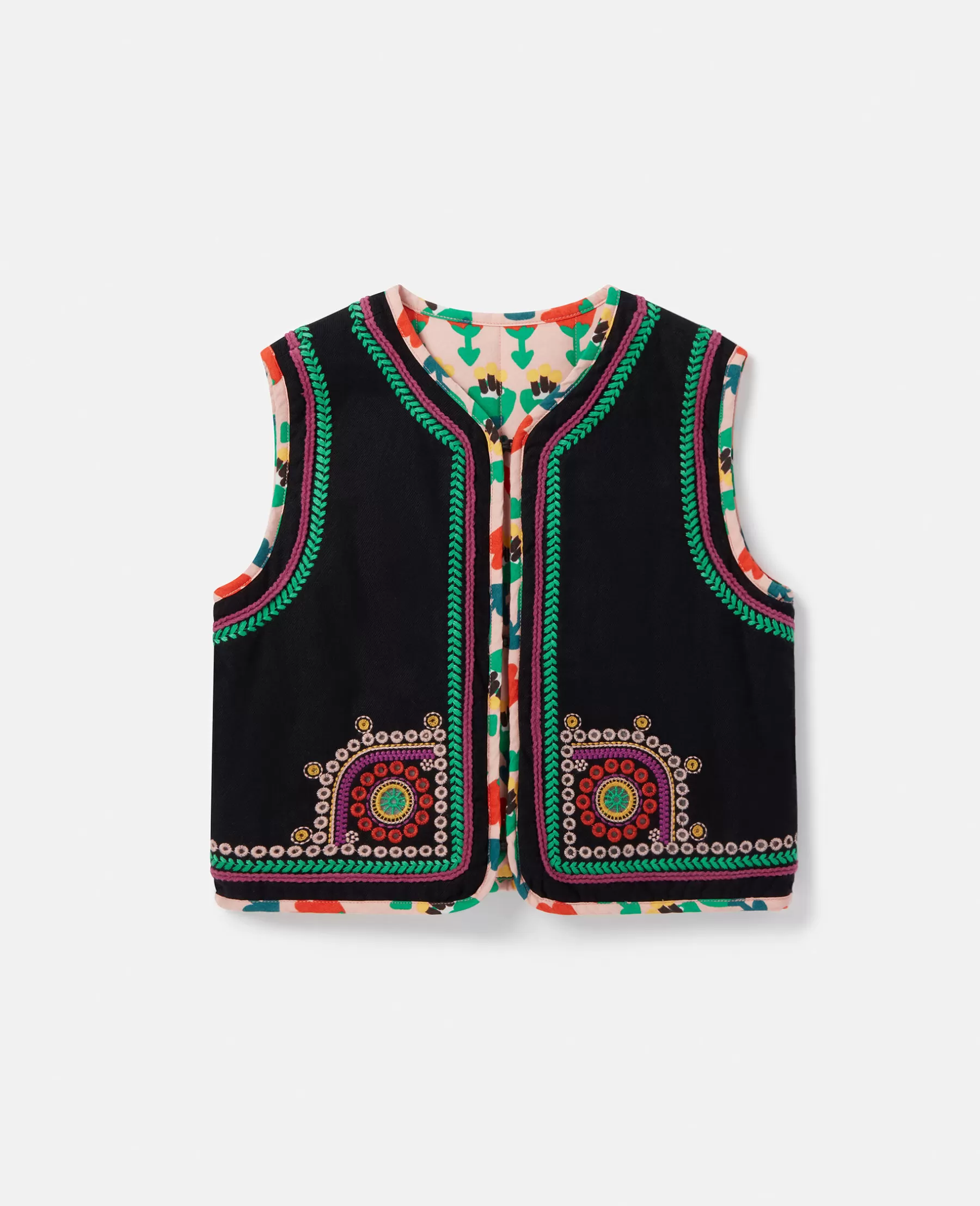 Stella McCartney Folk Flower Embroidery Vest Flash Sale