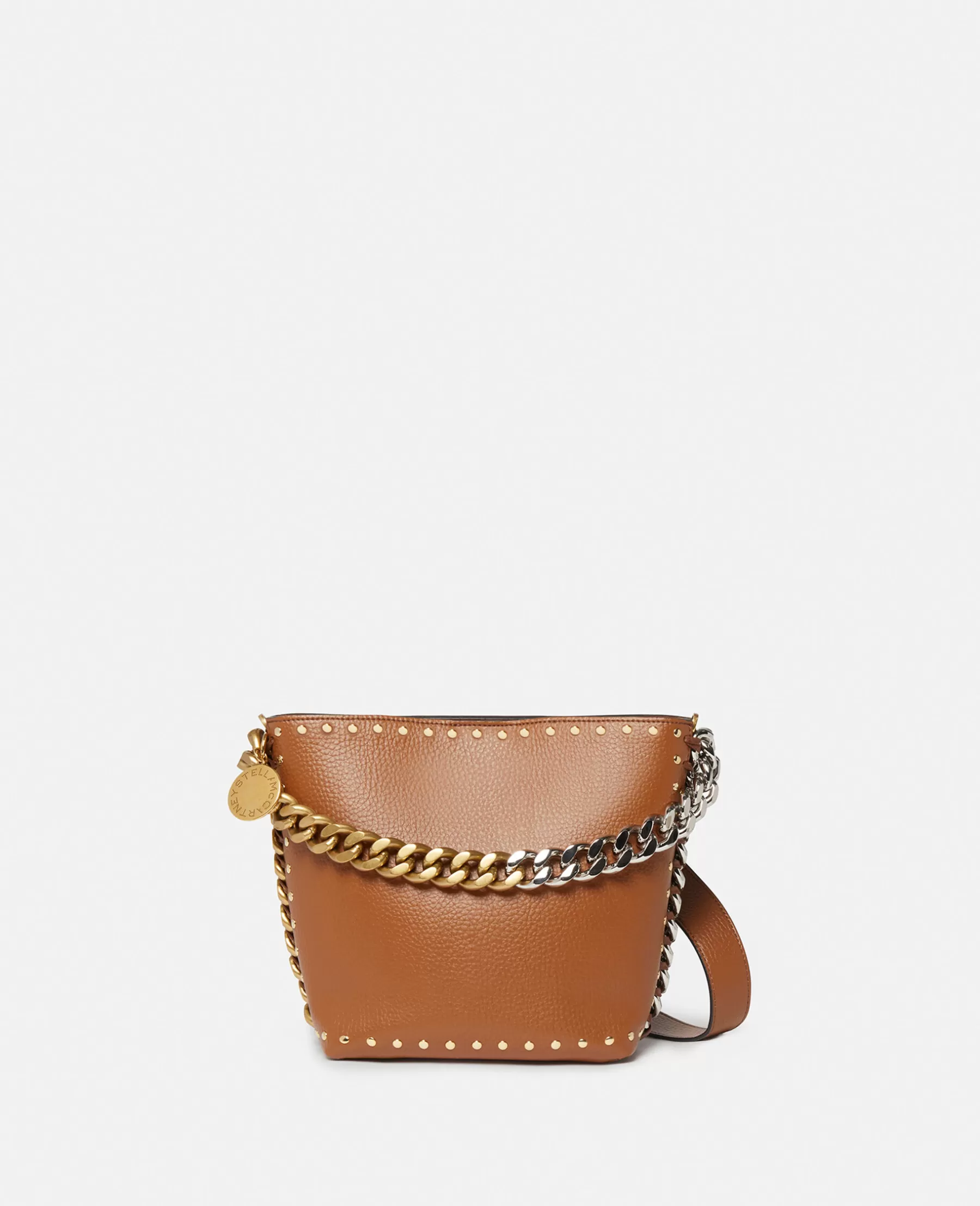 Stella McCartney Frayme Studded Grainy Alter Mat Bucket Bag Best