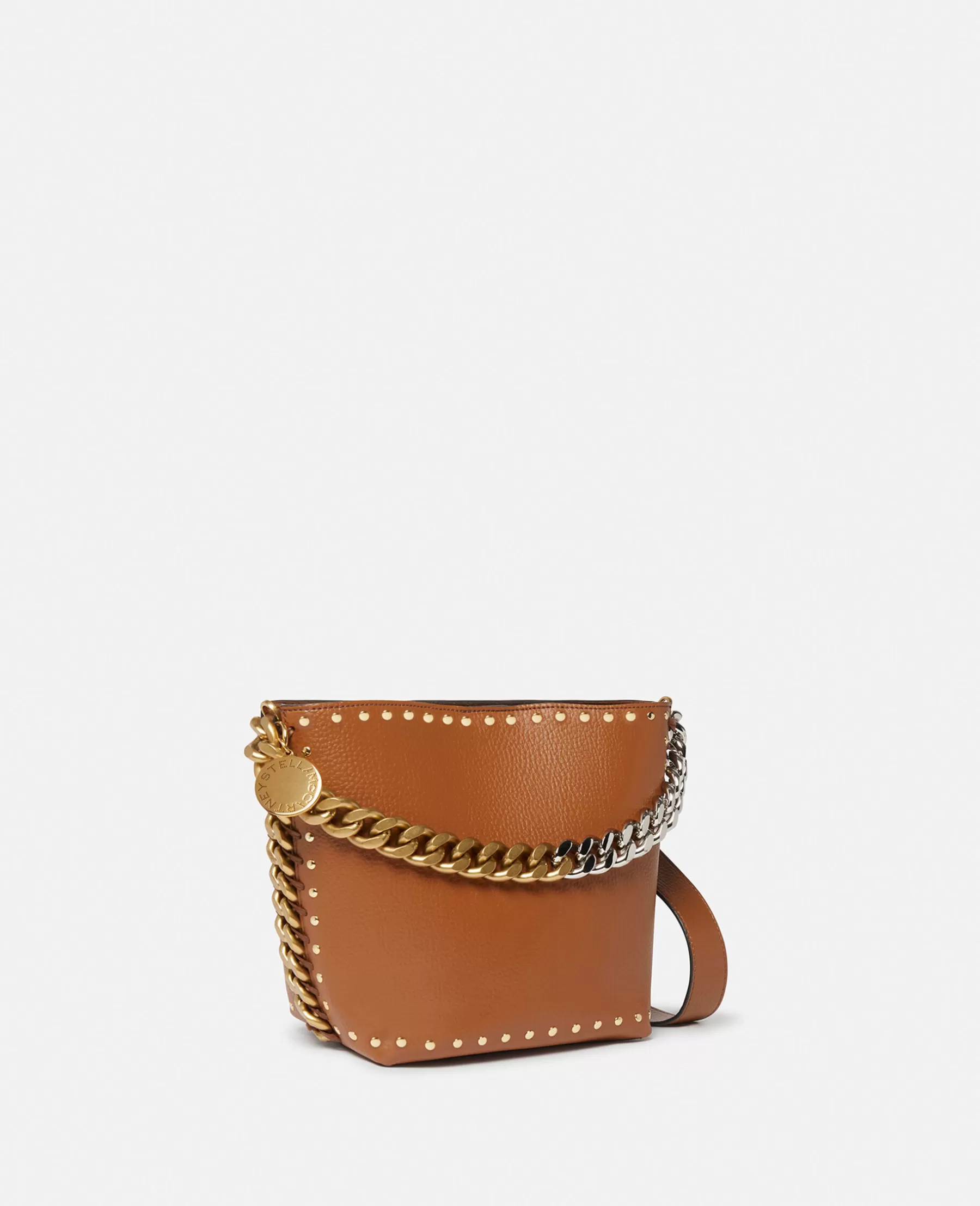 Stella McCartney Frayme Studded Grainy Alter Mat Bucket Bag Best