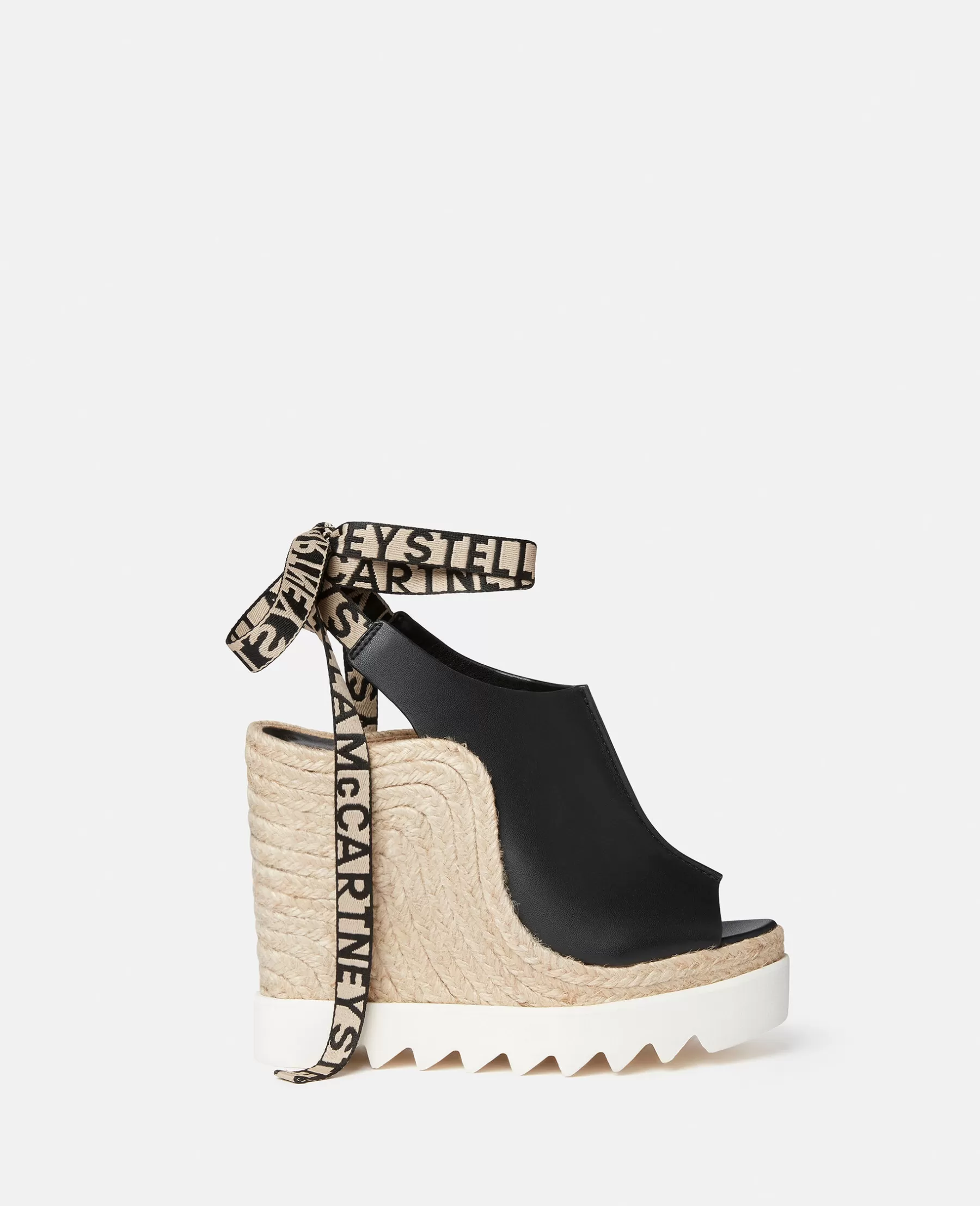 Stella McCartney Gaia Alter Mat Peeptoe Wedge Espadrilles Sale