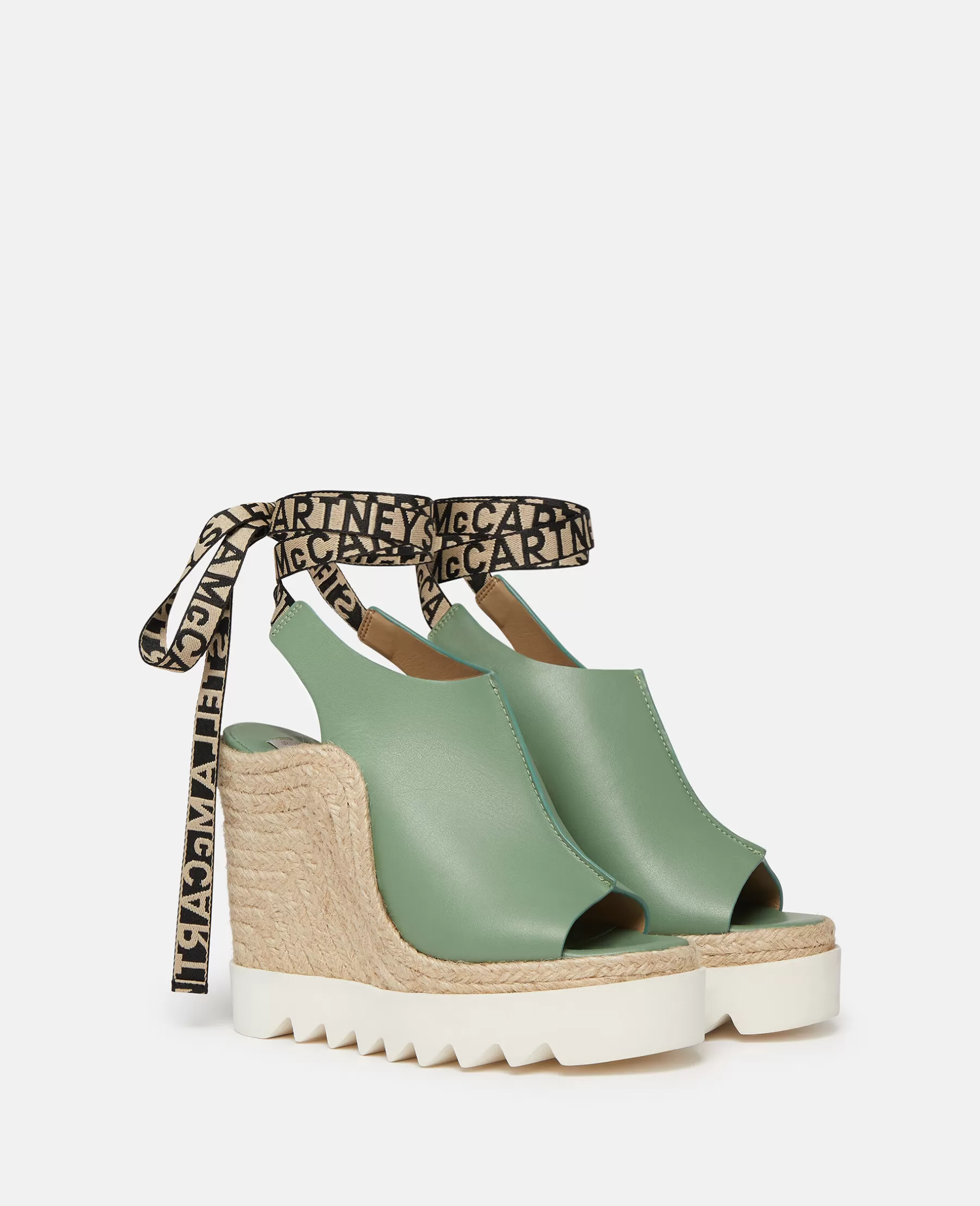 Stella McCartney Gaia Alter Mat Peeptoe Wedge Espadrilles Online