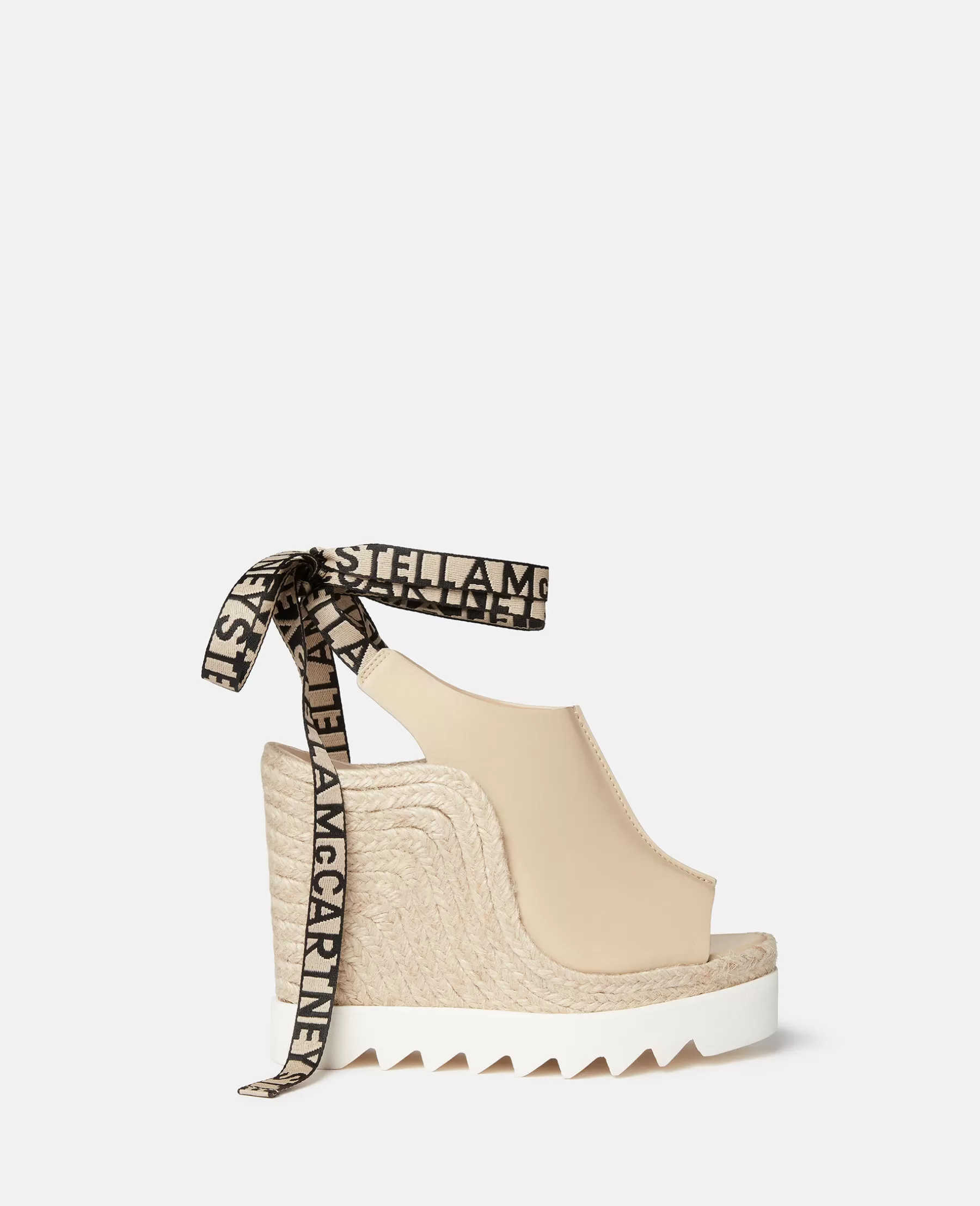 Stella McCartney Gaia Alter Mat Peeptoe Wedge Espadrilles Outlet