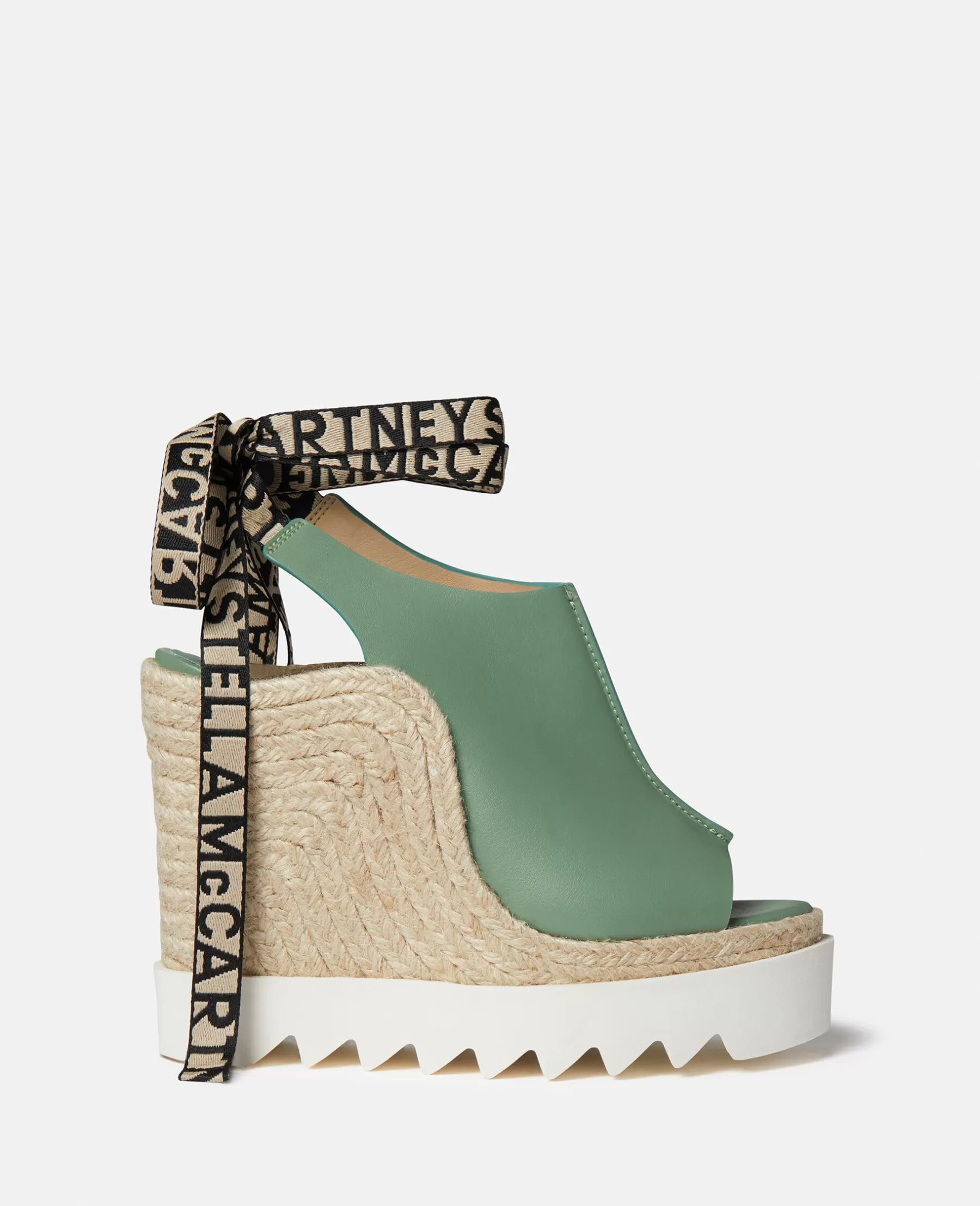 Stella McCartney Gaia Alter Mat Peeptoe Wedge Espadrilles Online