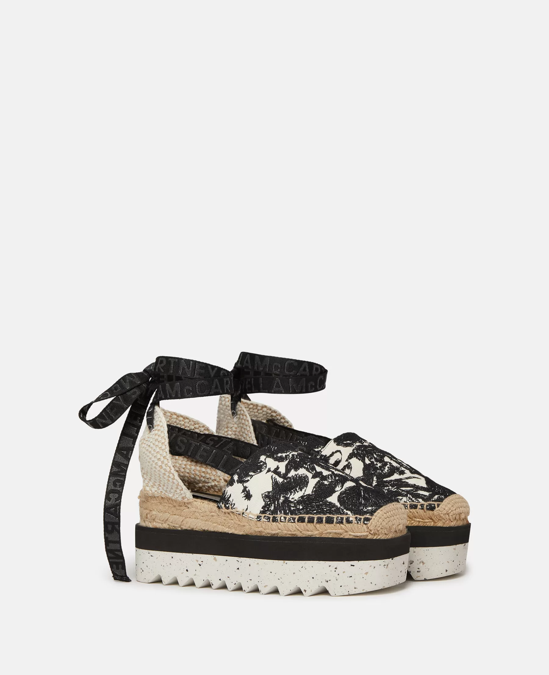 Stella McCartney Gaia Moth Embroidery Platform Espadrilles Discount