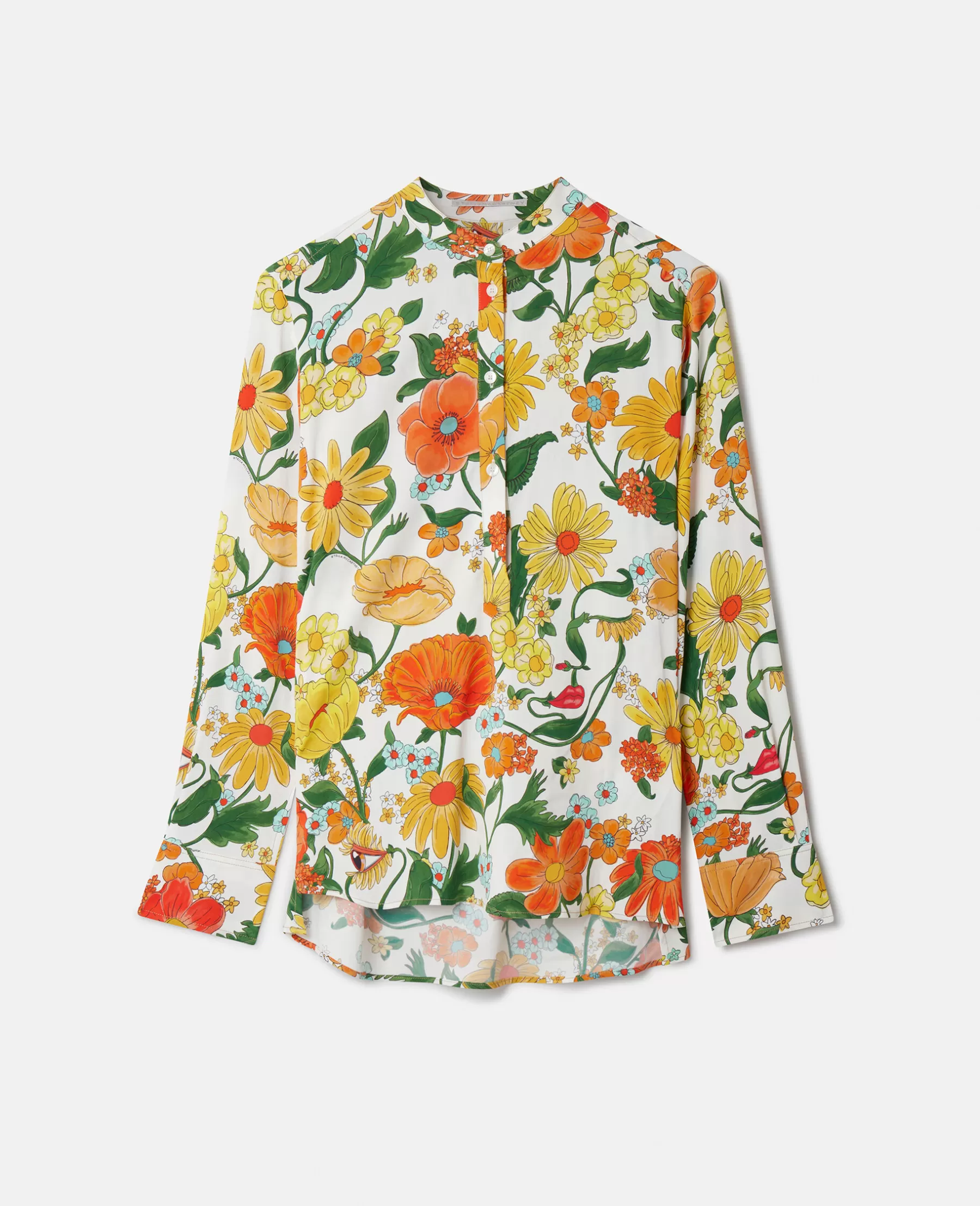 Stella McCartney Lady Garden Print Collarless Shirt Clearance