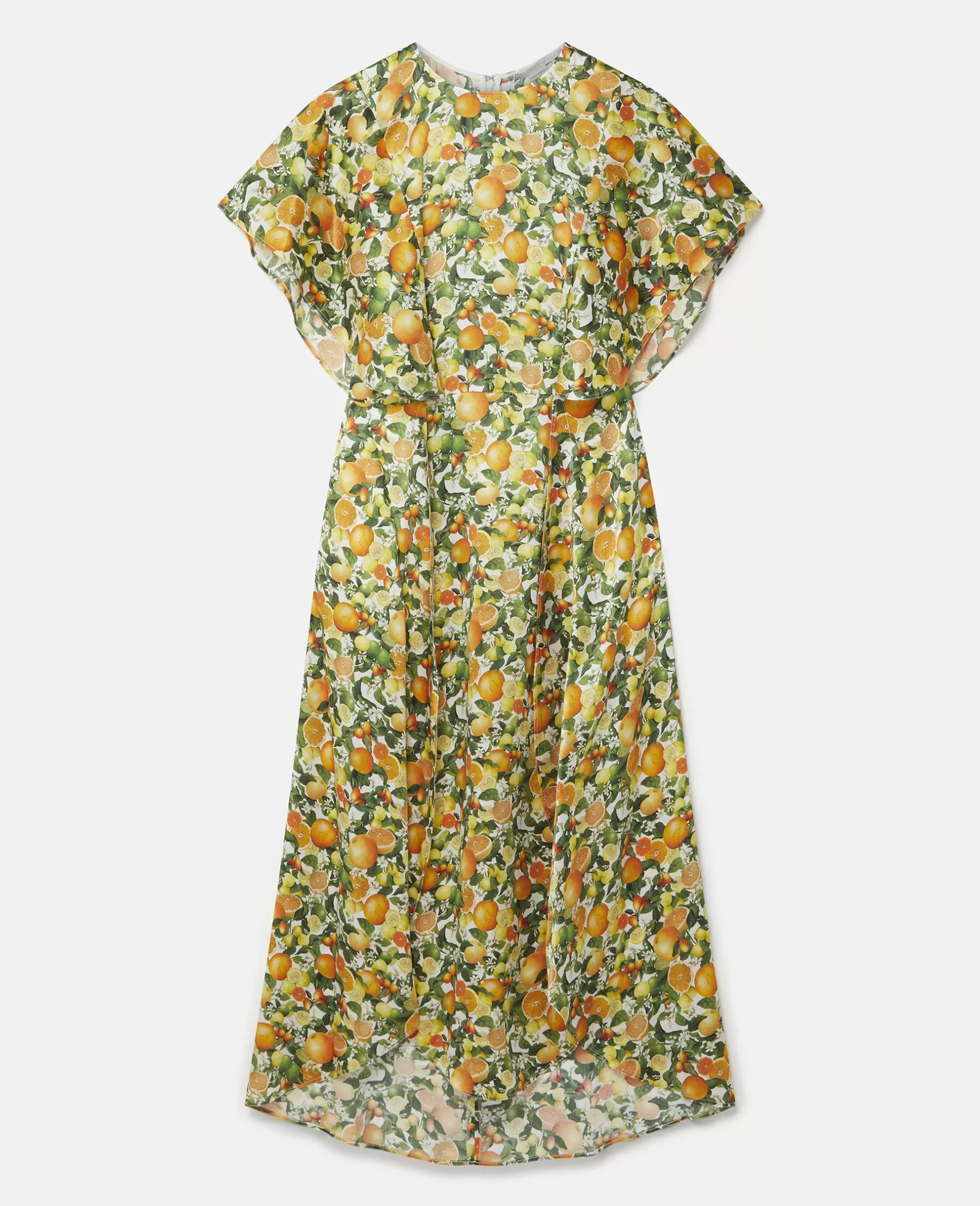 Stella McCartney Lemon Print Silk Midi Dress Sale