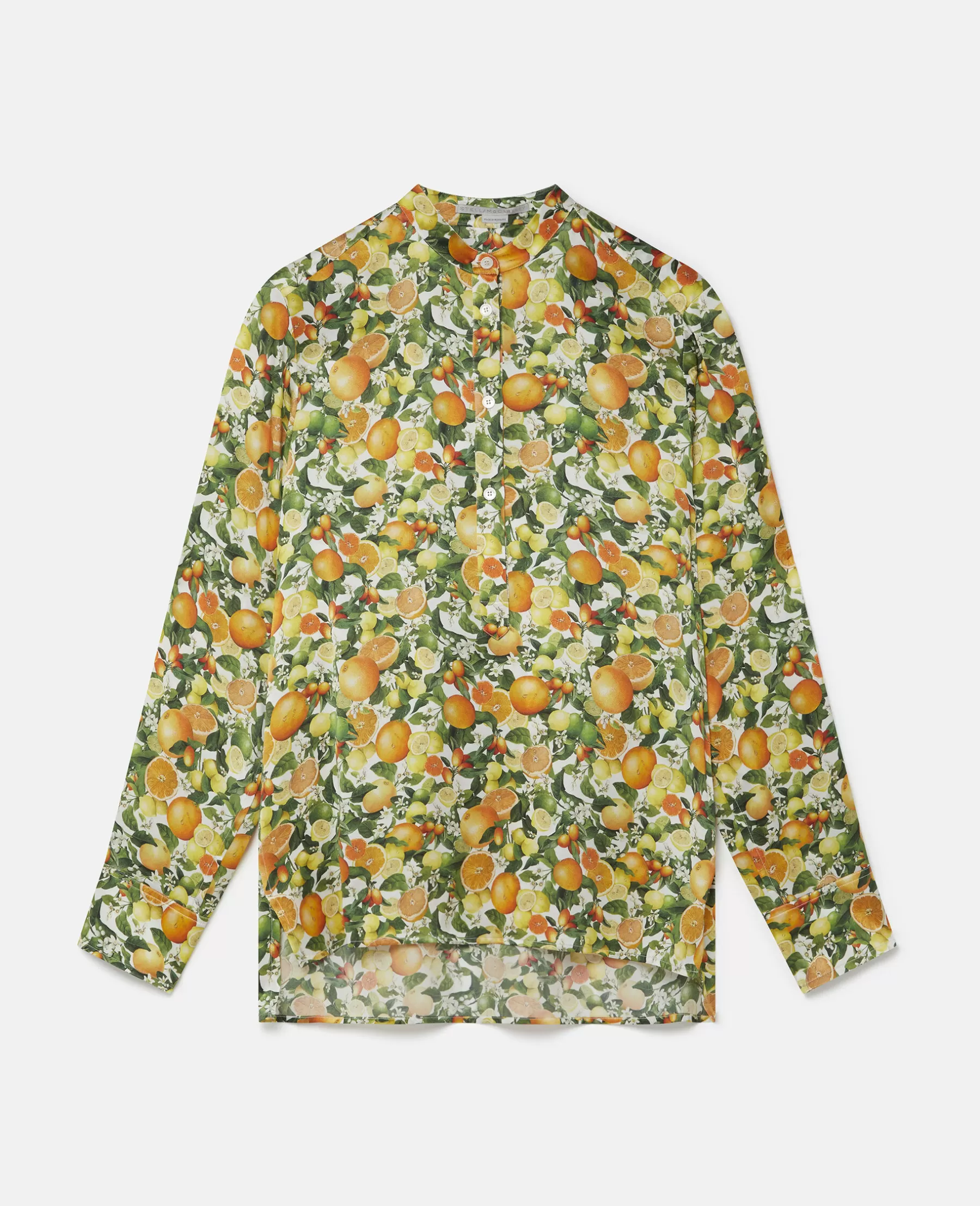 Stella McCartney Lemon Print Silk Shirt Fashion