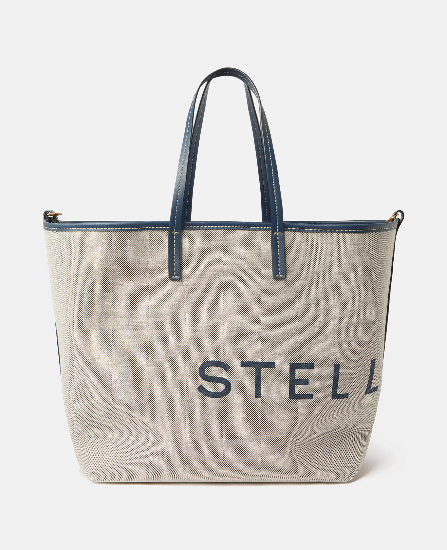 Stella McCartney Logo Canvas Beach Tote Bag Fashion