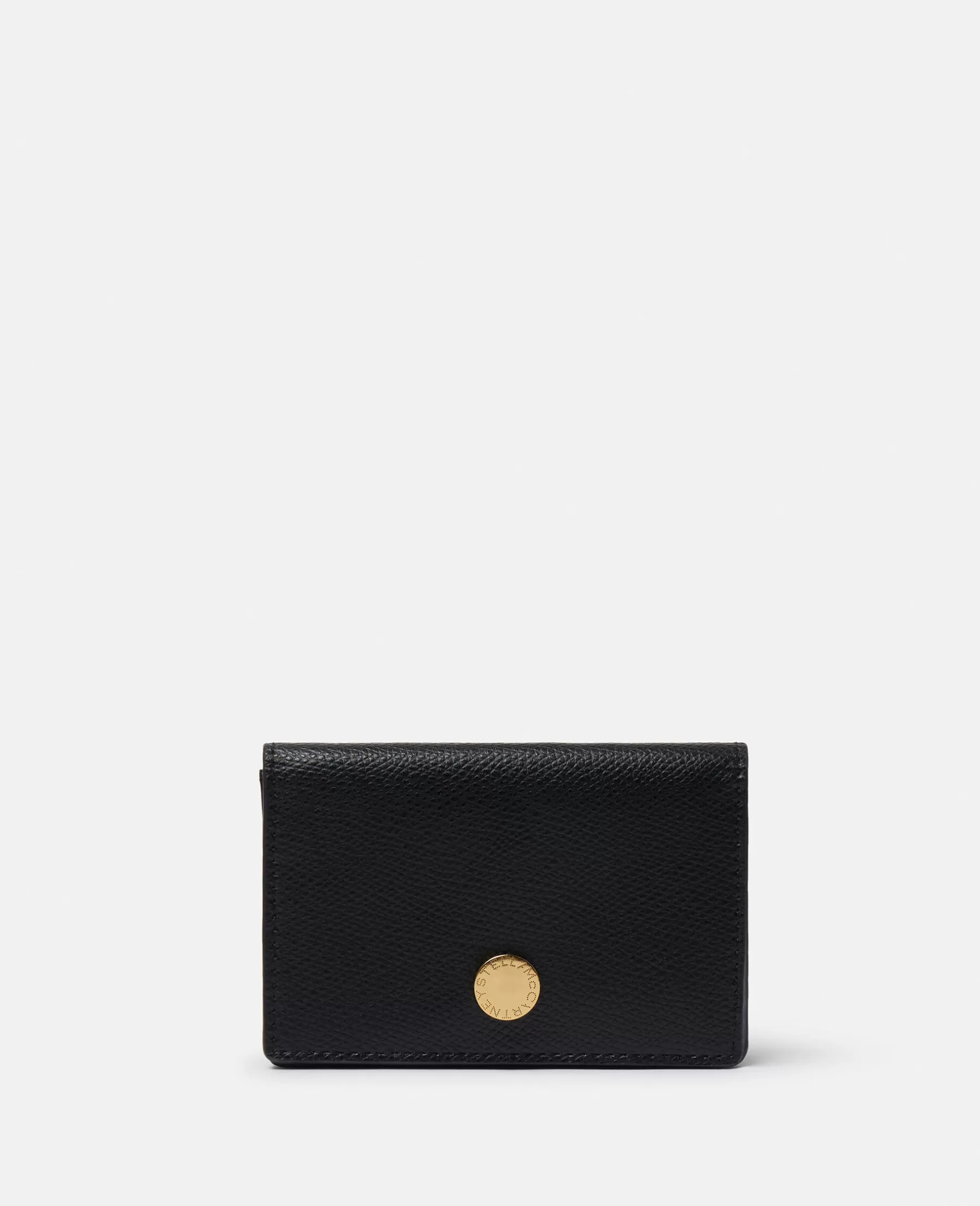 Stella McCartney Logo Grainy Alter Mat Flap Cardholder Best Sale