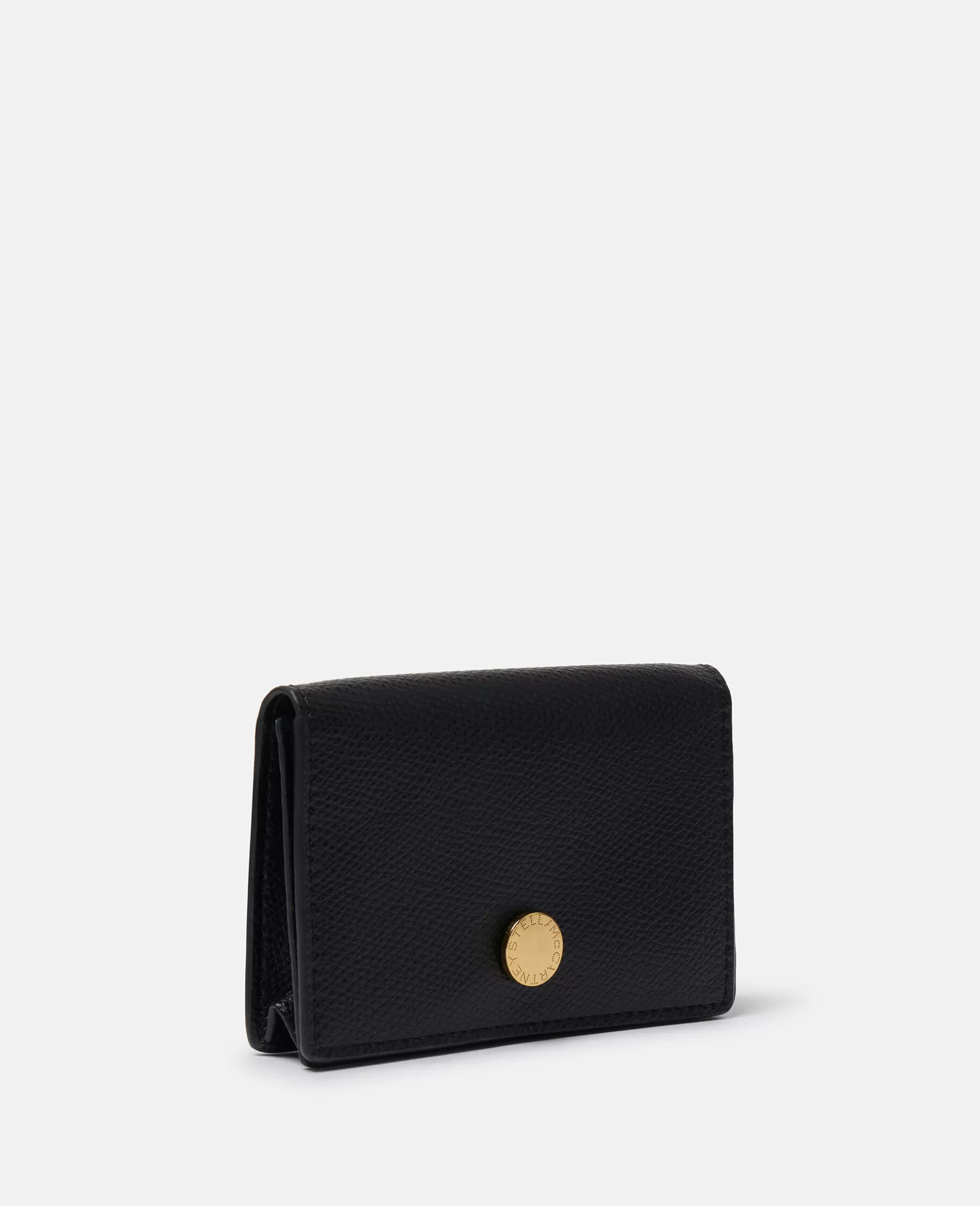 Stella McCartney Logo Grainy Alter Mat Flap Cardholder Best Sale