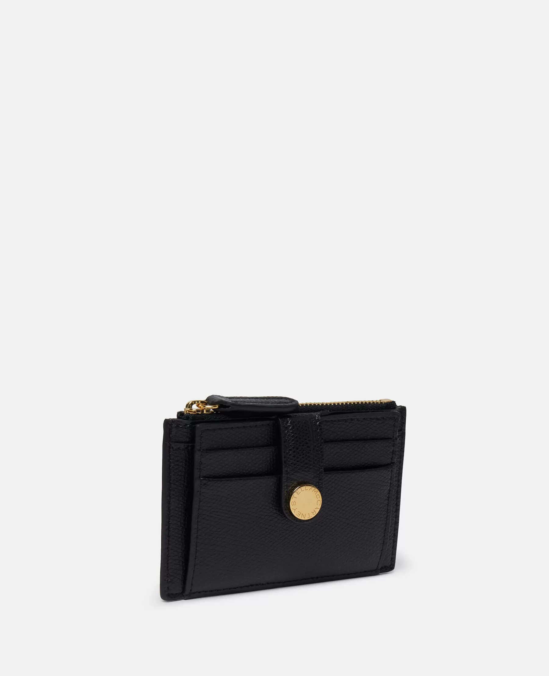 Stella McCartney Logo Grainy Alter Mat Zip Cardholder Best Sale