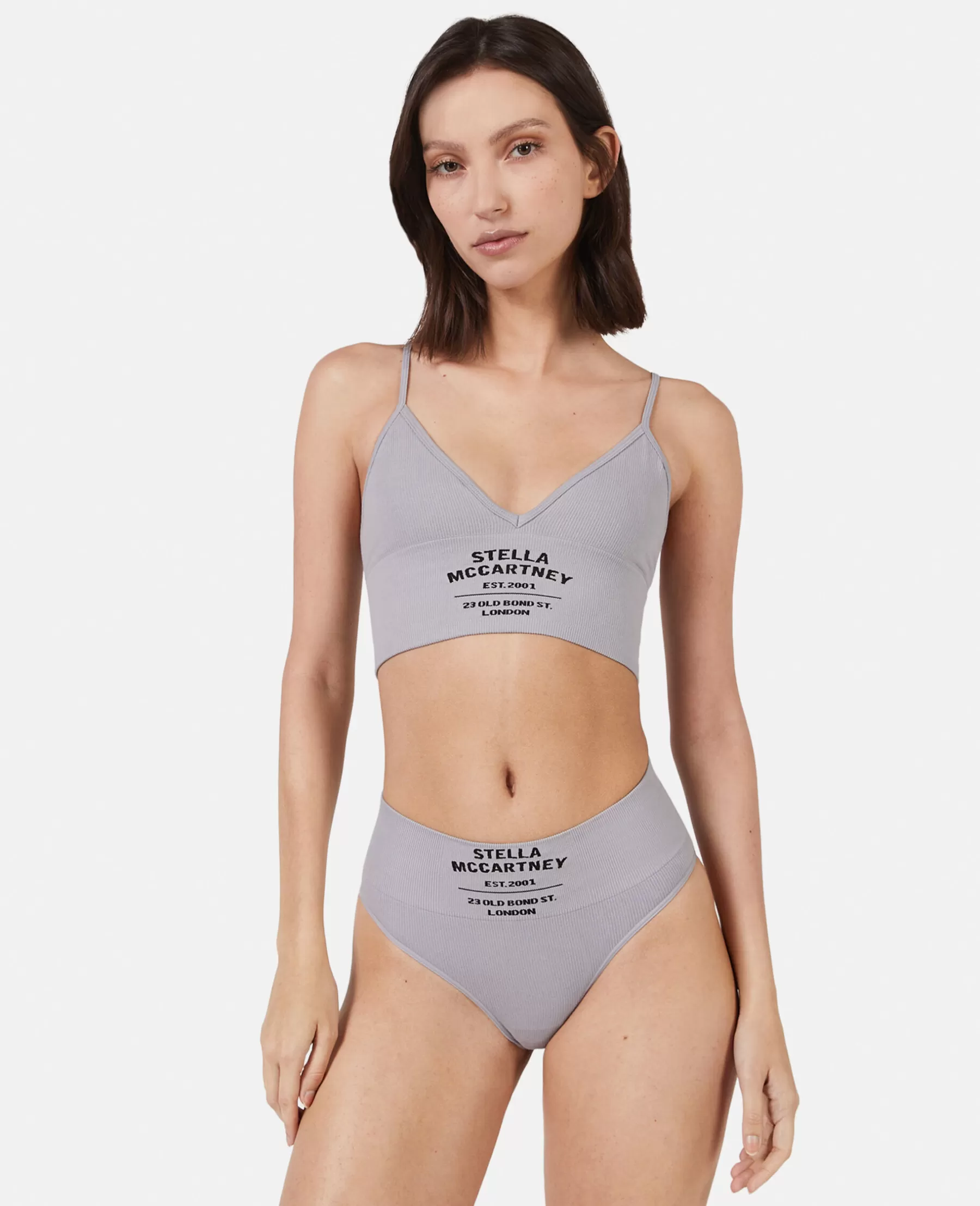 Stella McCartney Logo Seamless High Leg High Waist Briefs Cheap