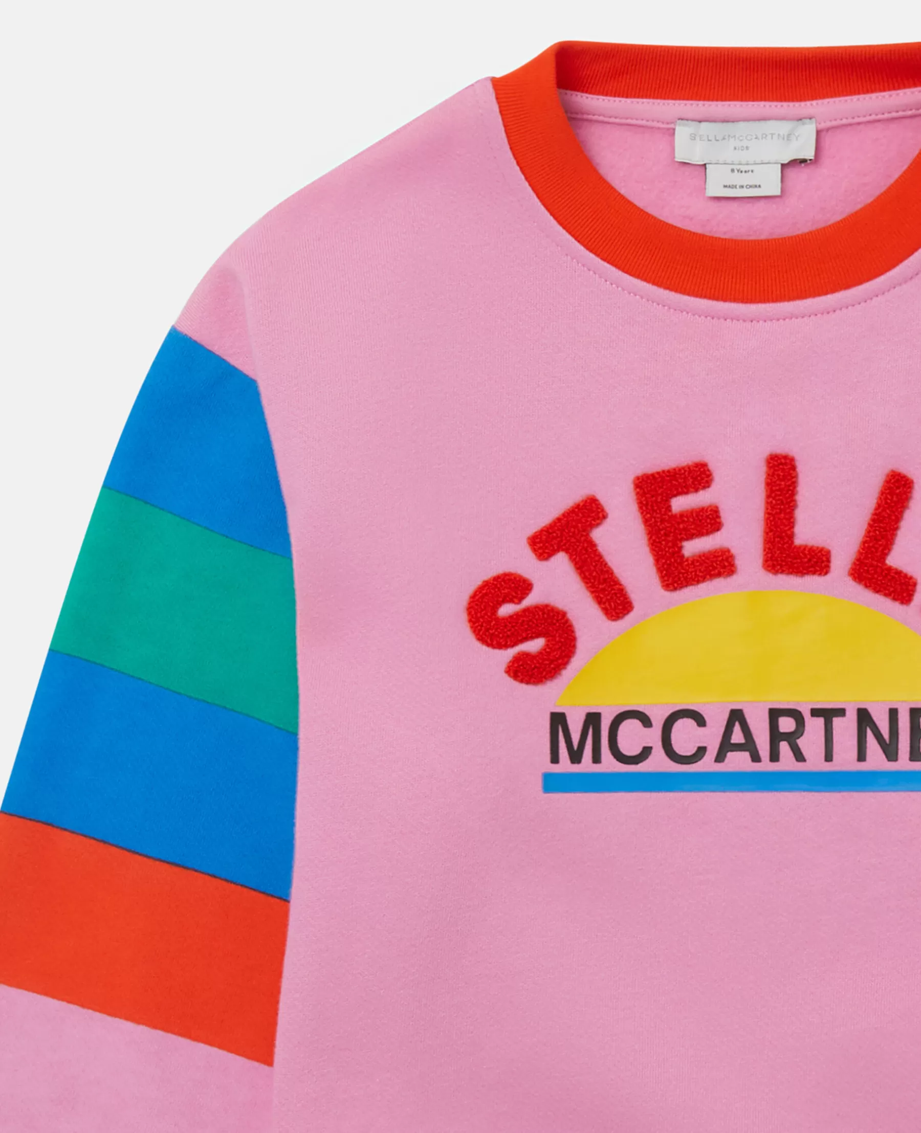 Stella McCartney Logo Striped Sleeve Sweatshirt New