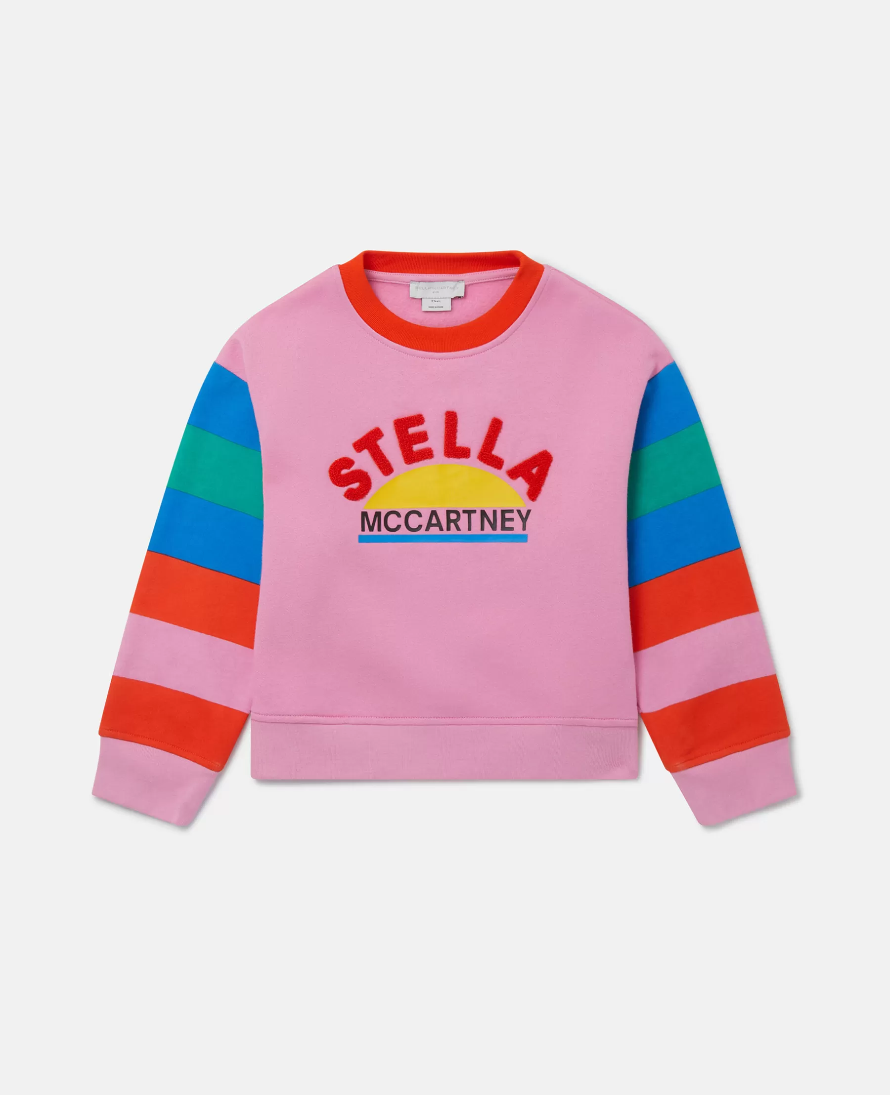 Stella McCartney Logo Striped Sleeve Sweatshirt New