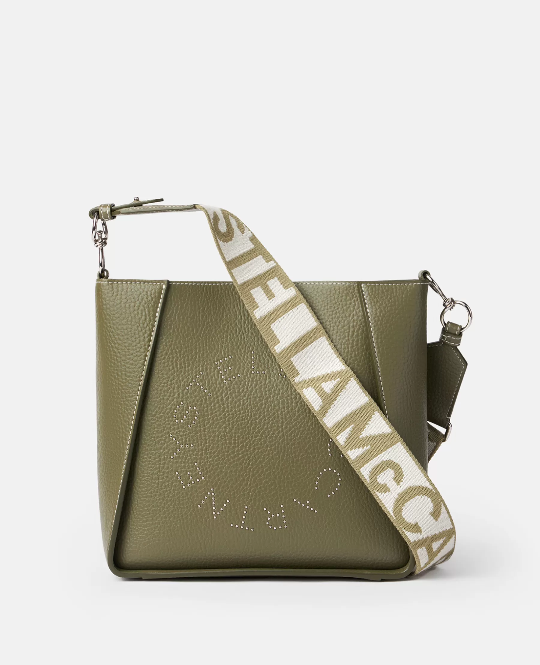 Stella McCartney Logo Studded Grainy Alter Mat Shoulder Bag Outlet