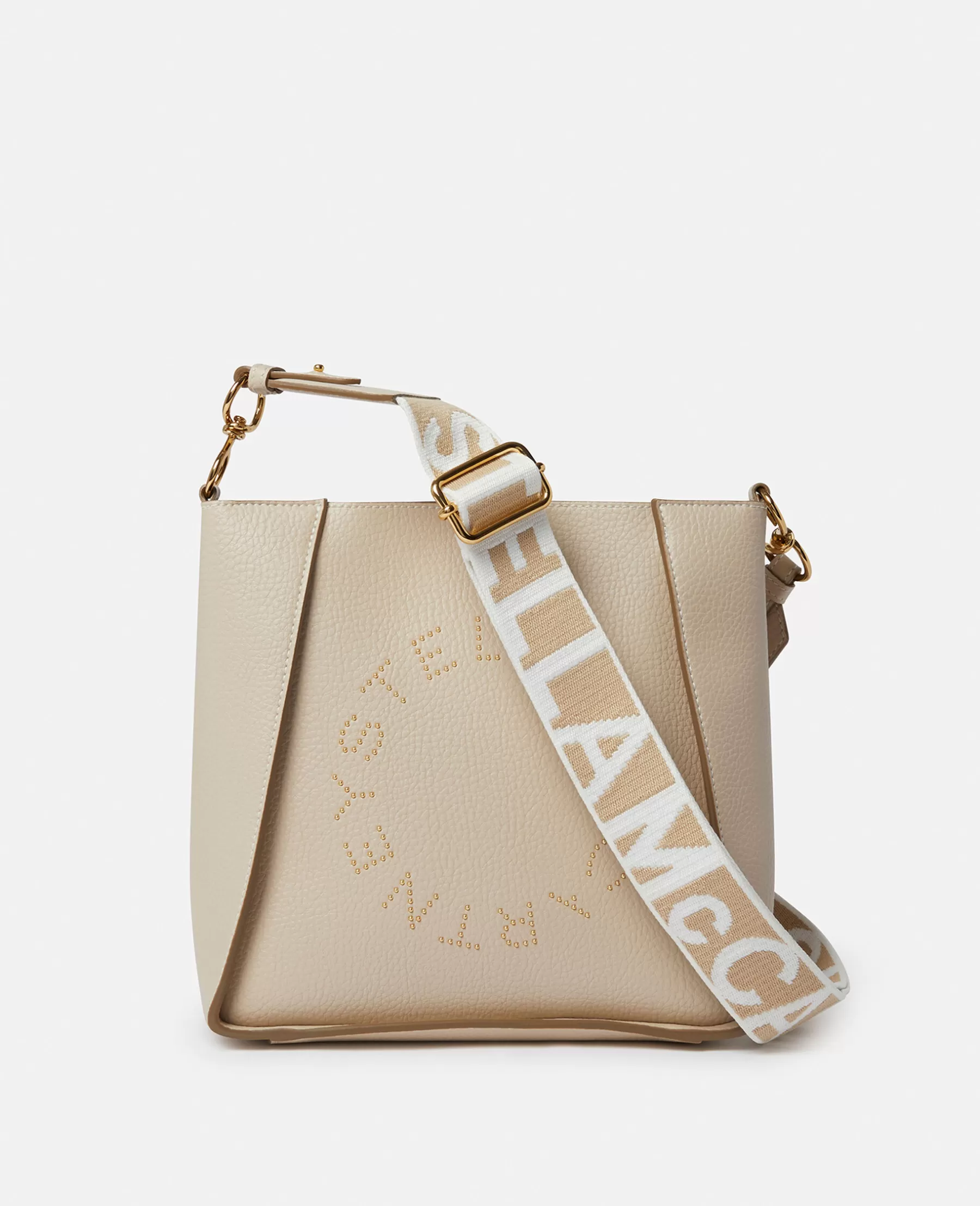 Stella McCartney Logo Studded Grainy Alter Mat Shoulder Bag Flash Sale