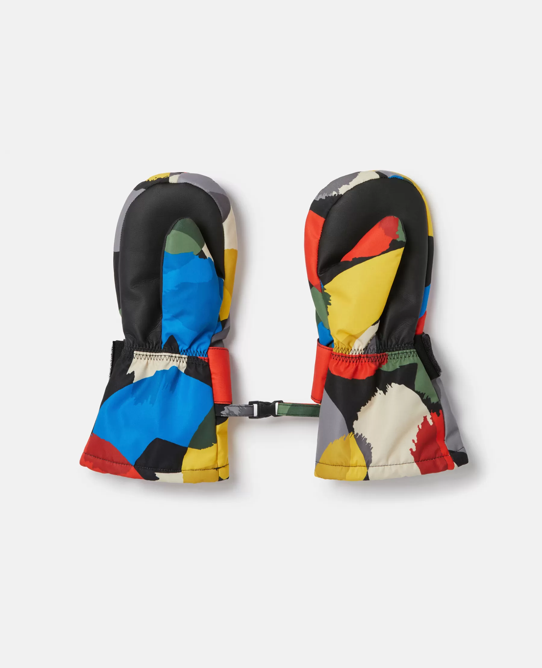 Stella McCartney Logo Tape Smudge Print Ski Mittens Sale