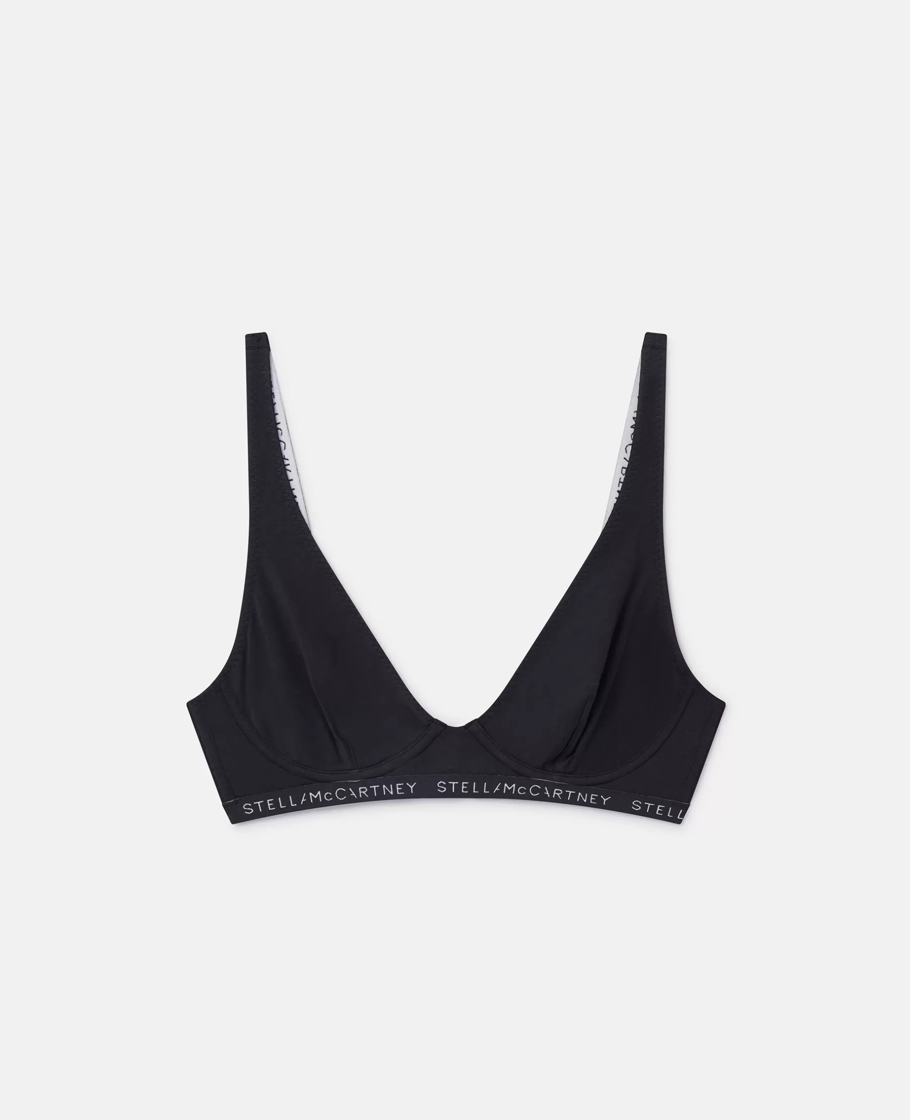 Stella McCartney Logo Tape Underwired Triangle Bra Cheap