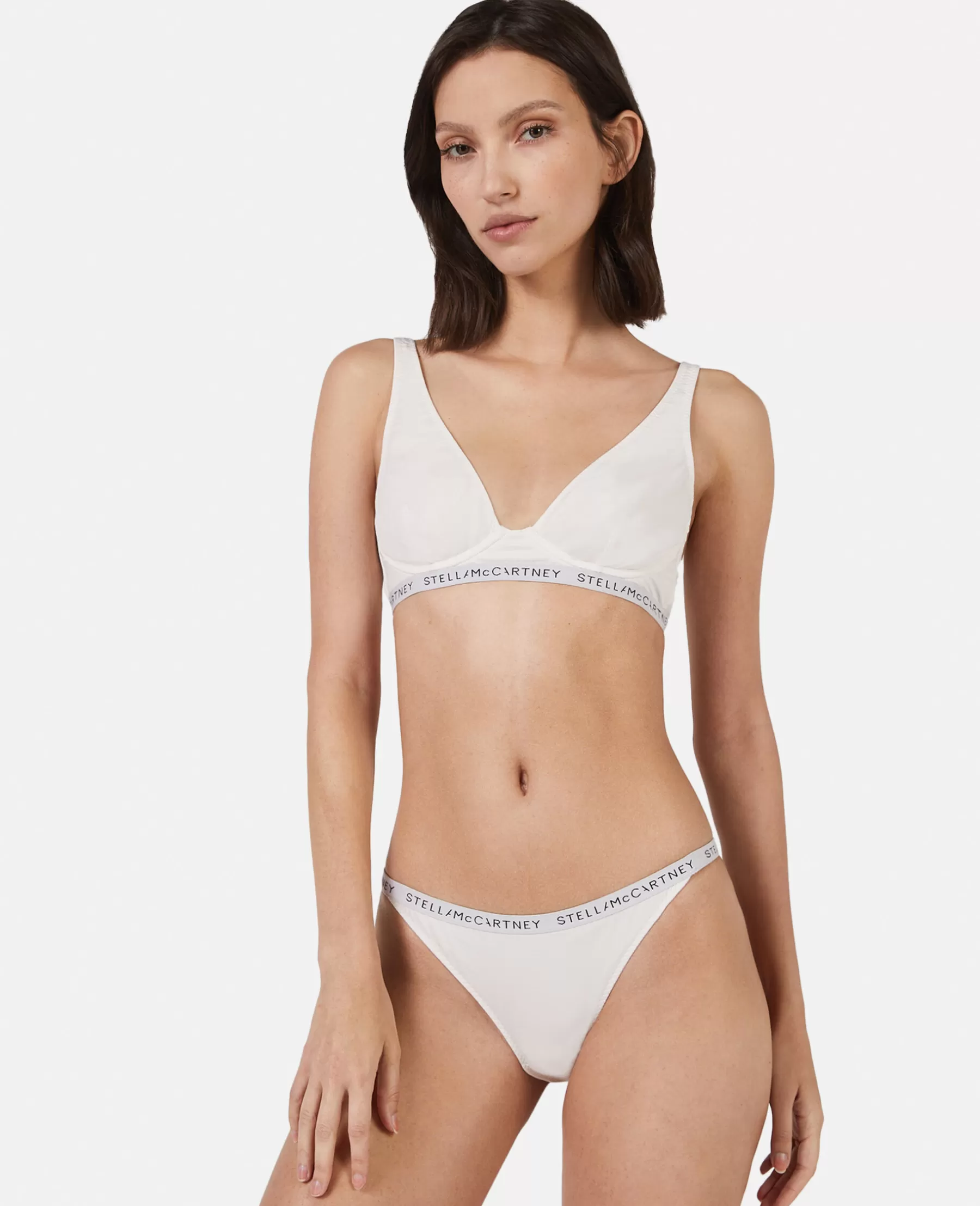 Stella McCartney Logo Tape Underwired Triangle Bra Store