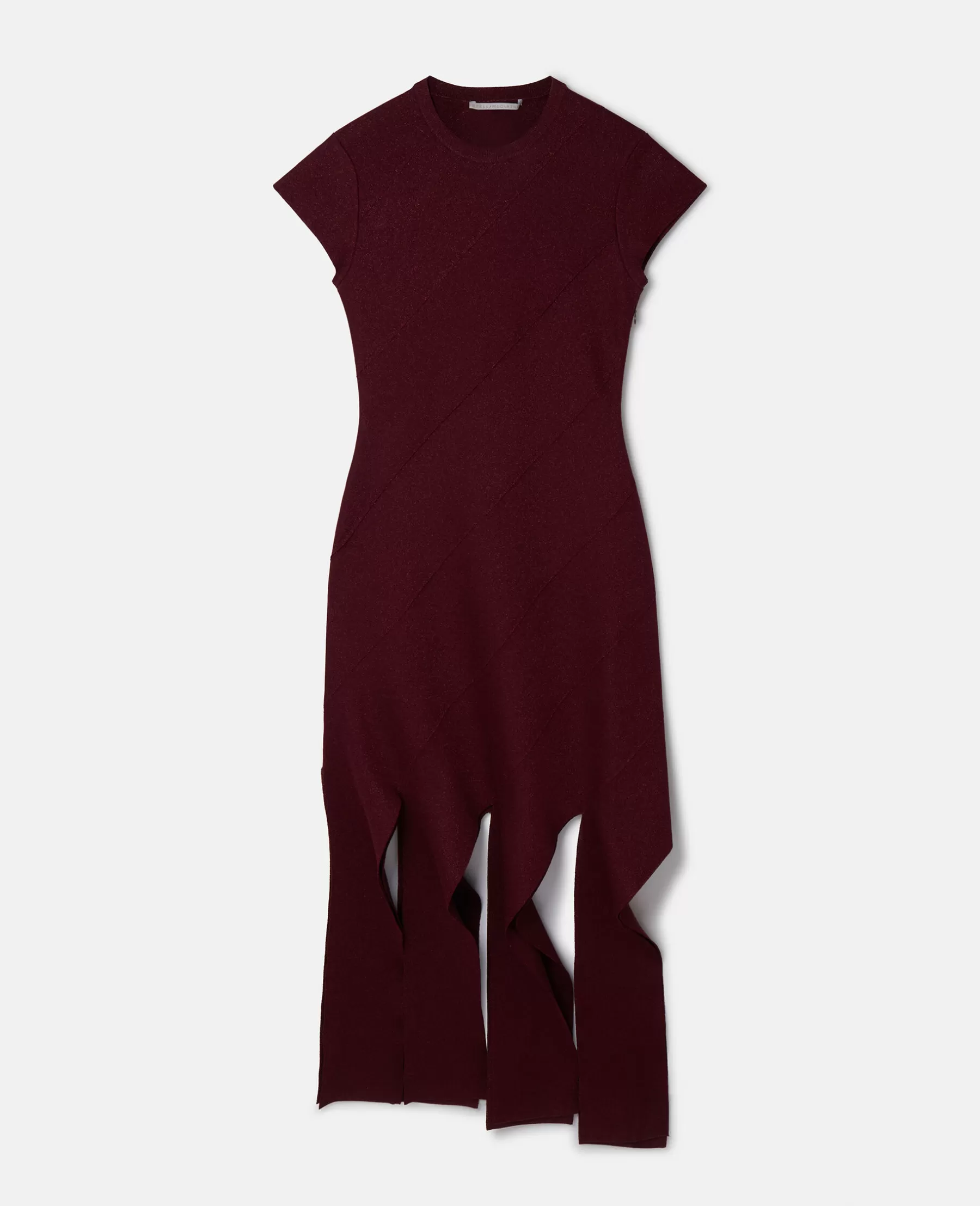 Stella McCartney Lurex Rib Knit Midi Dress Cheap