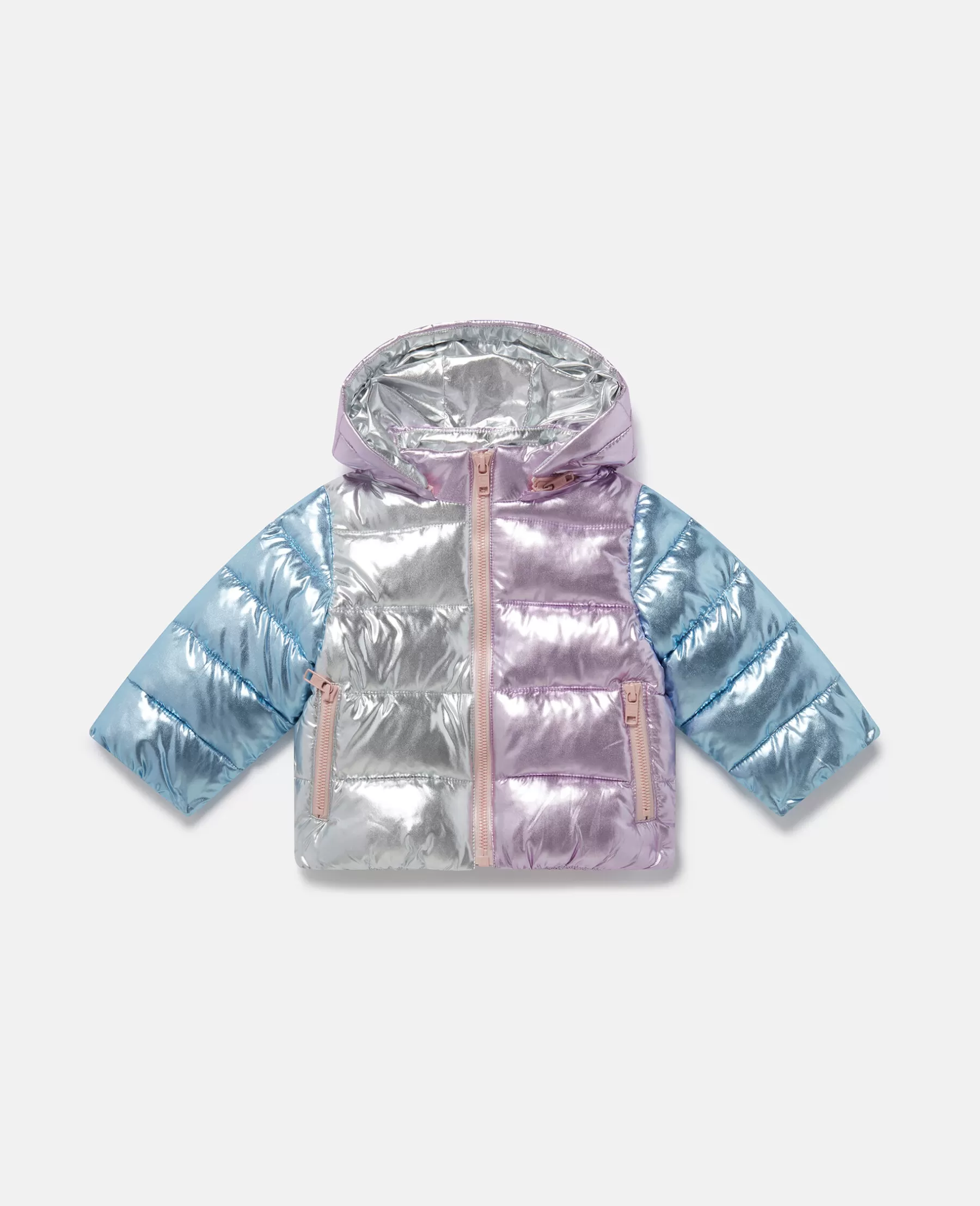 Stella McCartney Metallic Puffer Coat Best Sale