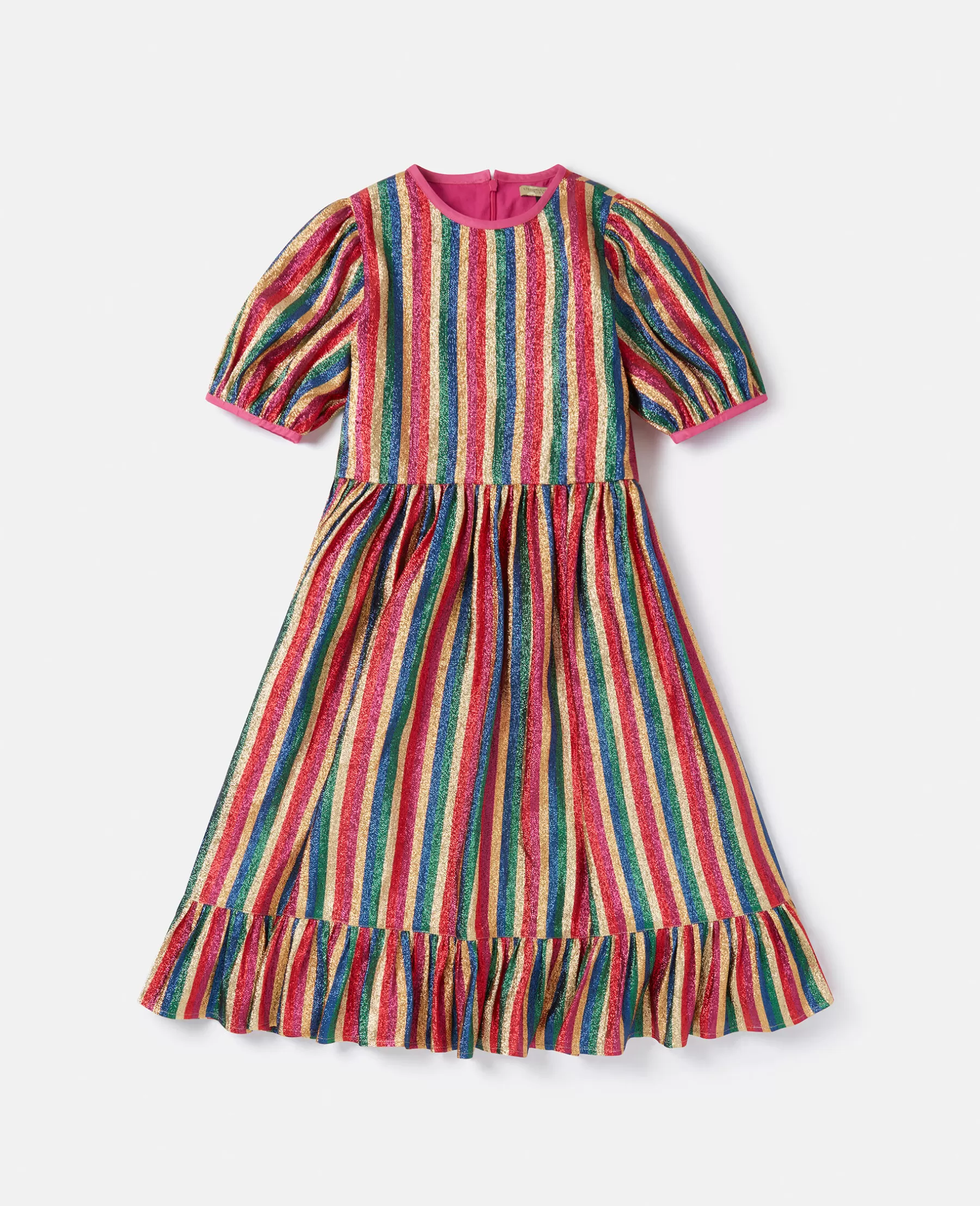 Stella McCartney Metallic Rainbow Stripe Dress Discount