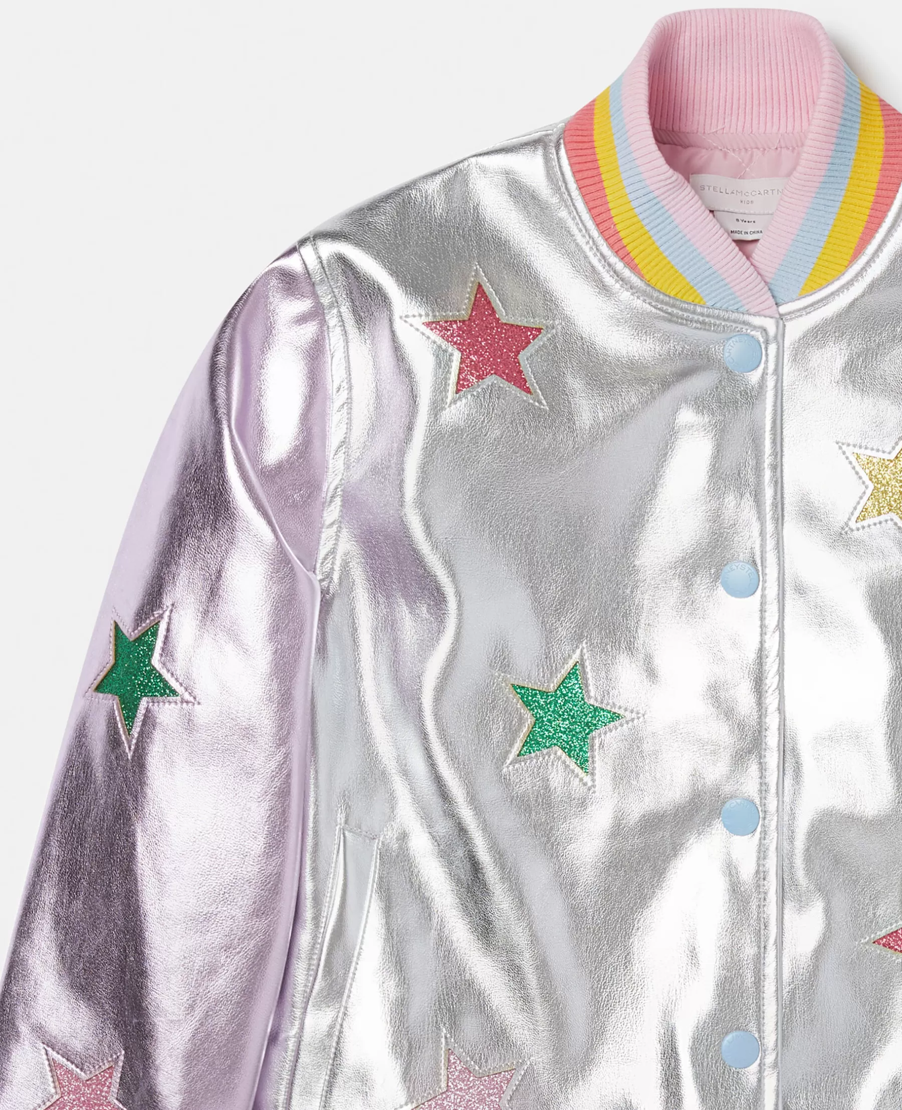 Stella McCartney Metallic Star Applique Bomber Jacket Cheap