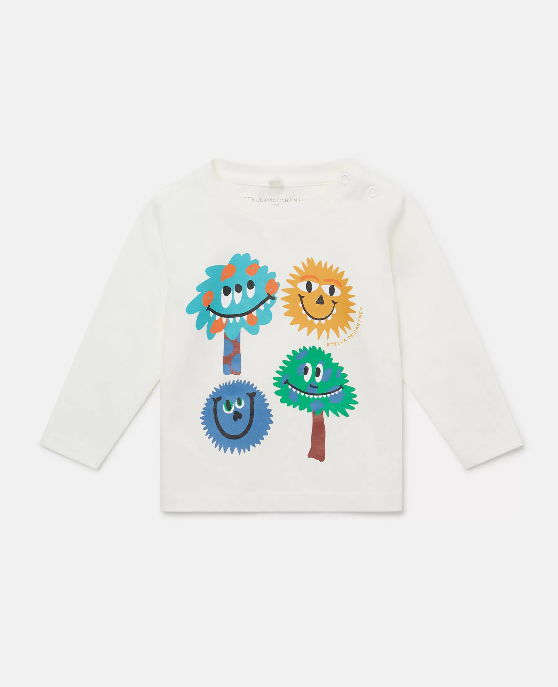 Stella McCartney Monster Face Print Long Sleeve T-Shirt Best