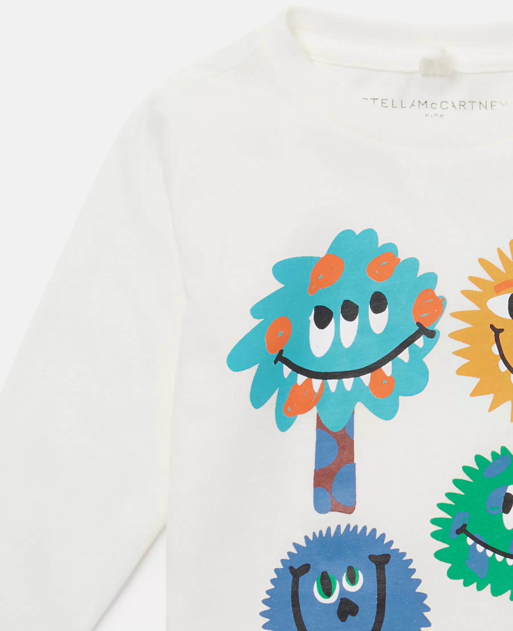 Stella McCartney Monster Face Print Long Sleeve T-Shirt Best