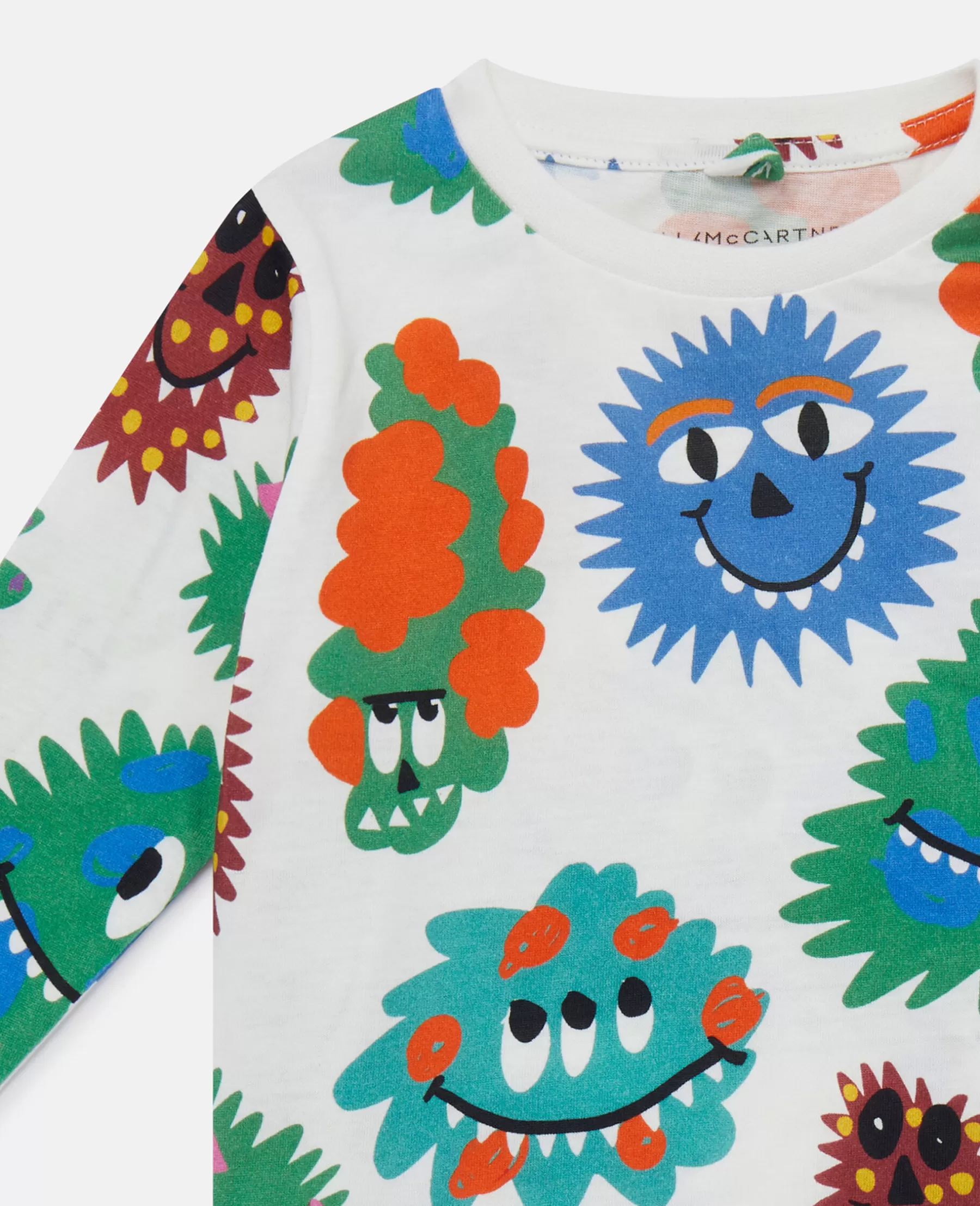 Stella McCartney Monster Print Long Sleeve T-Shirt Outlet