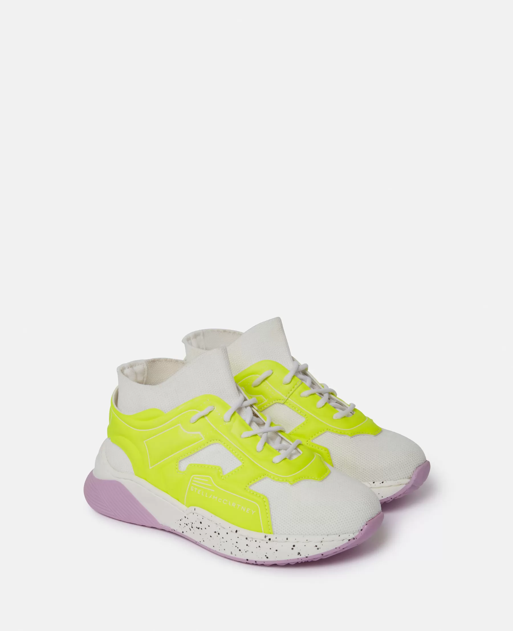 Stella McCartney Neon Cage Lace-Up Sock Trainers New