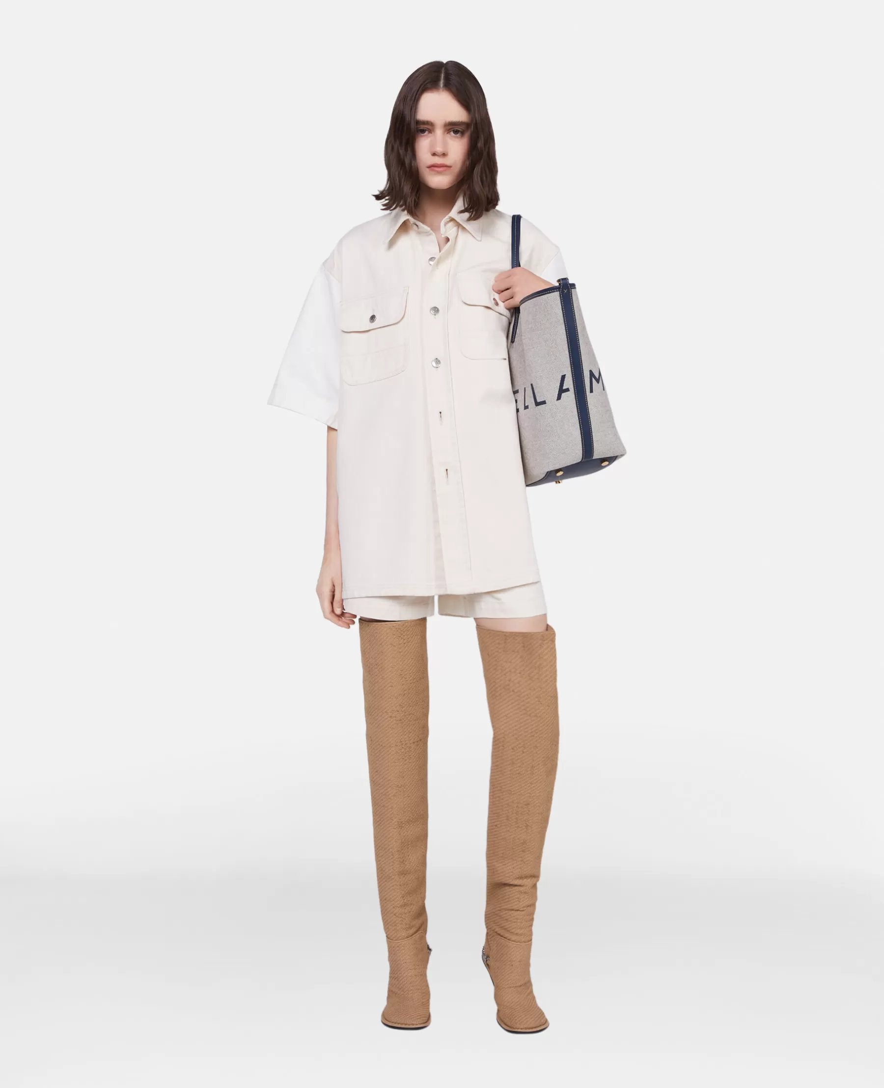 Stella McCartney Oversized Utility Denim Shirt Best Sale