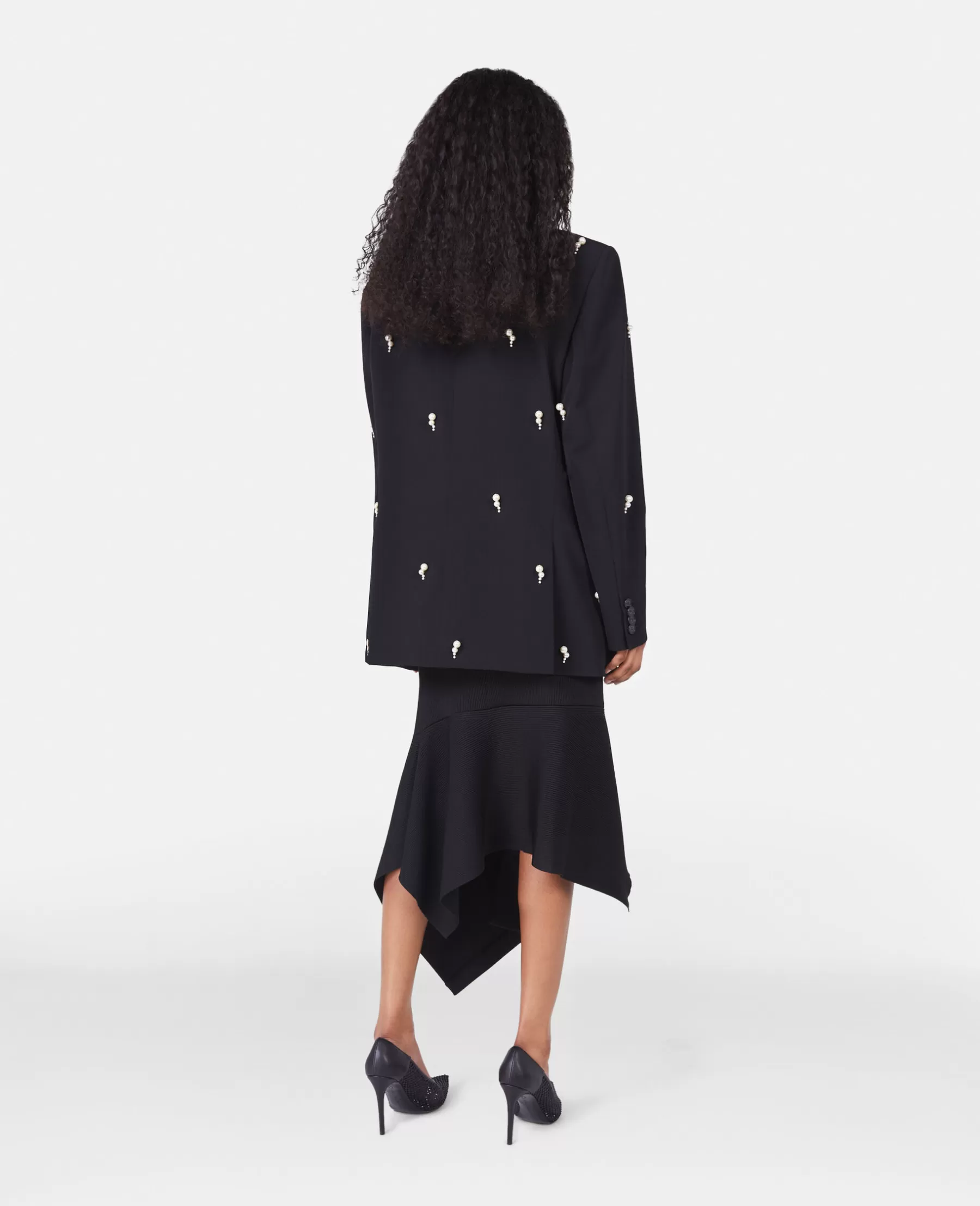 Stella McCartney Pearl Embroidery Oversized Double-Breasted Blazer Shop